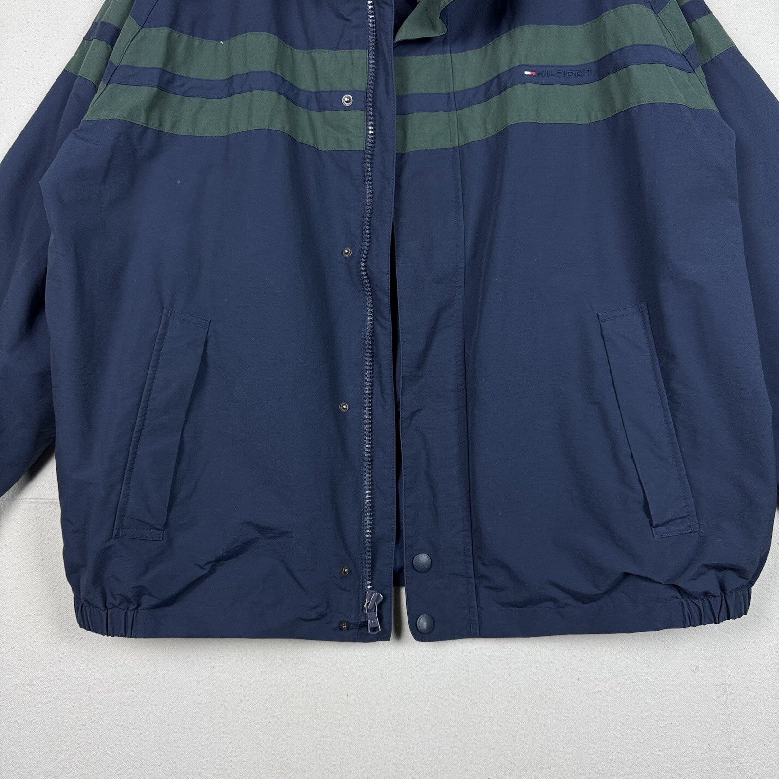Vintage Tommy Hilfiger Jacket) RN 77806 Size XXL Green/Blue (Outer Layer Only)