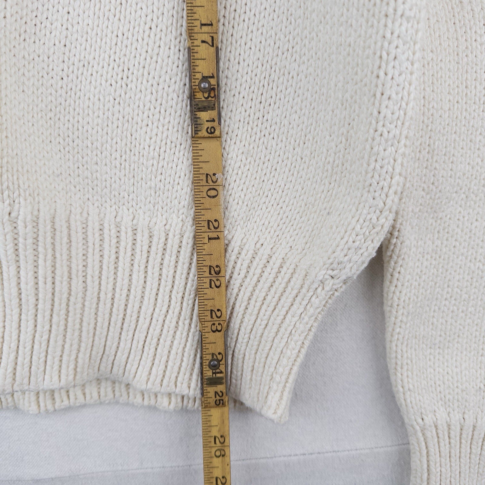 90’s Vtg Polo Ralph Lauren Turtleneck Sweater #3 Men’s M White Navy Pima Cotton