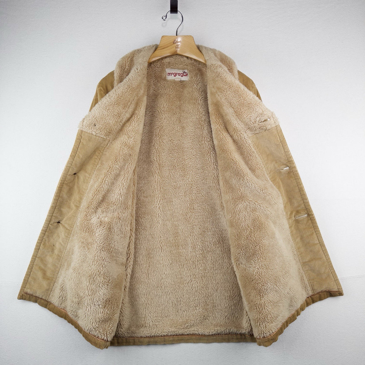 70’s Vtg Mcgregor Corduroy Sherpa Ranch Car Coat Men’s 42 Long Camel Brown