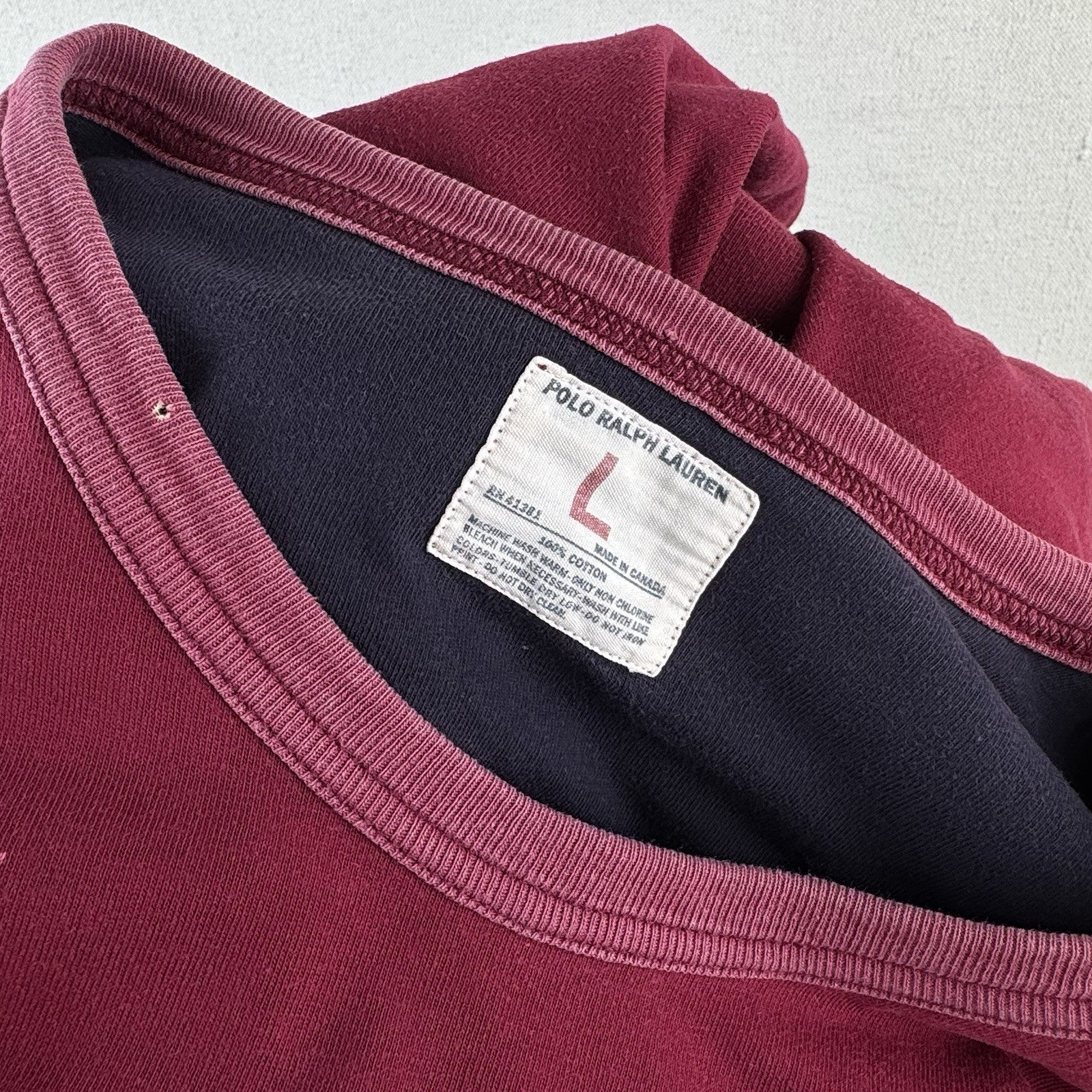 Vintage Polo Ralph Lauren Double Layer T-shirt Men Large Red/Blue Short Sleeve