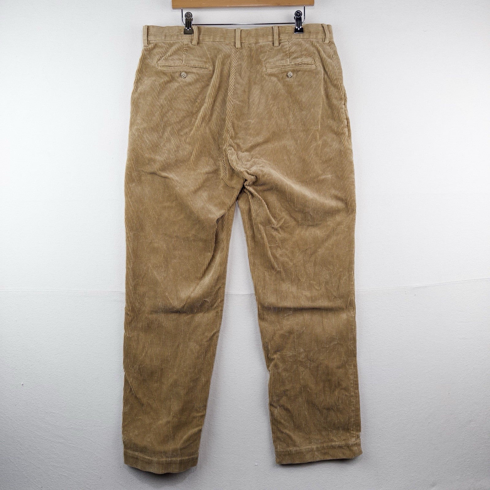 90’s Vtg Polo Ralph Lauren Corduroy Pant Mens 38x34 Tan Wide Wale