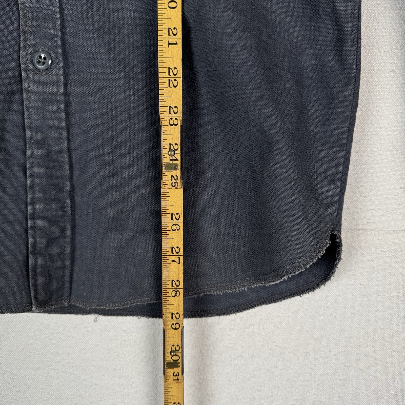 50s 60s True Vintage Ideal Gray Flannel Work Shirt Made In USA Small *Read