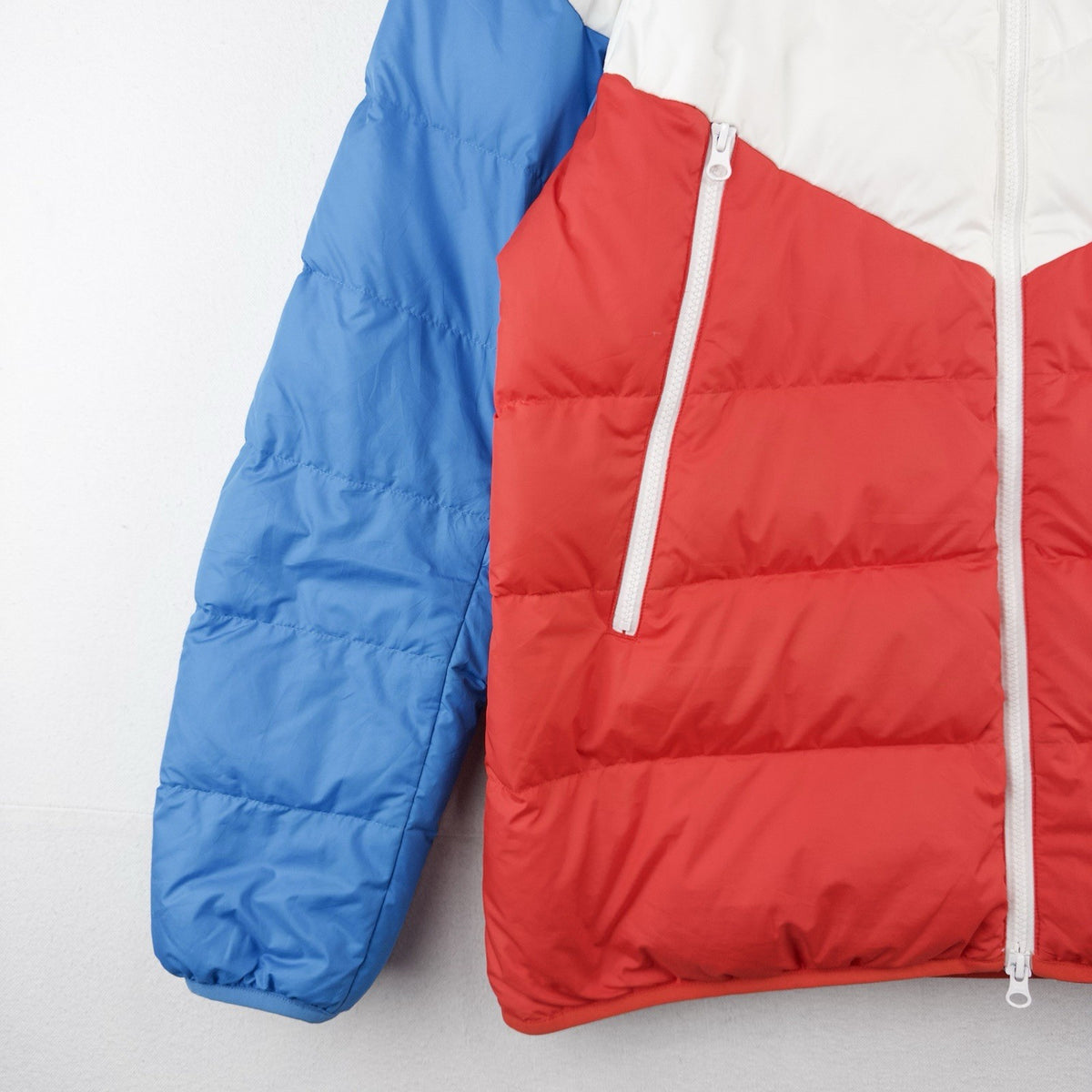 Nike Sportswear Windrunner Down Puffer Jacket Men’s Large Blue White Colorblock