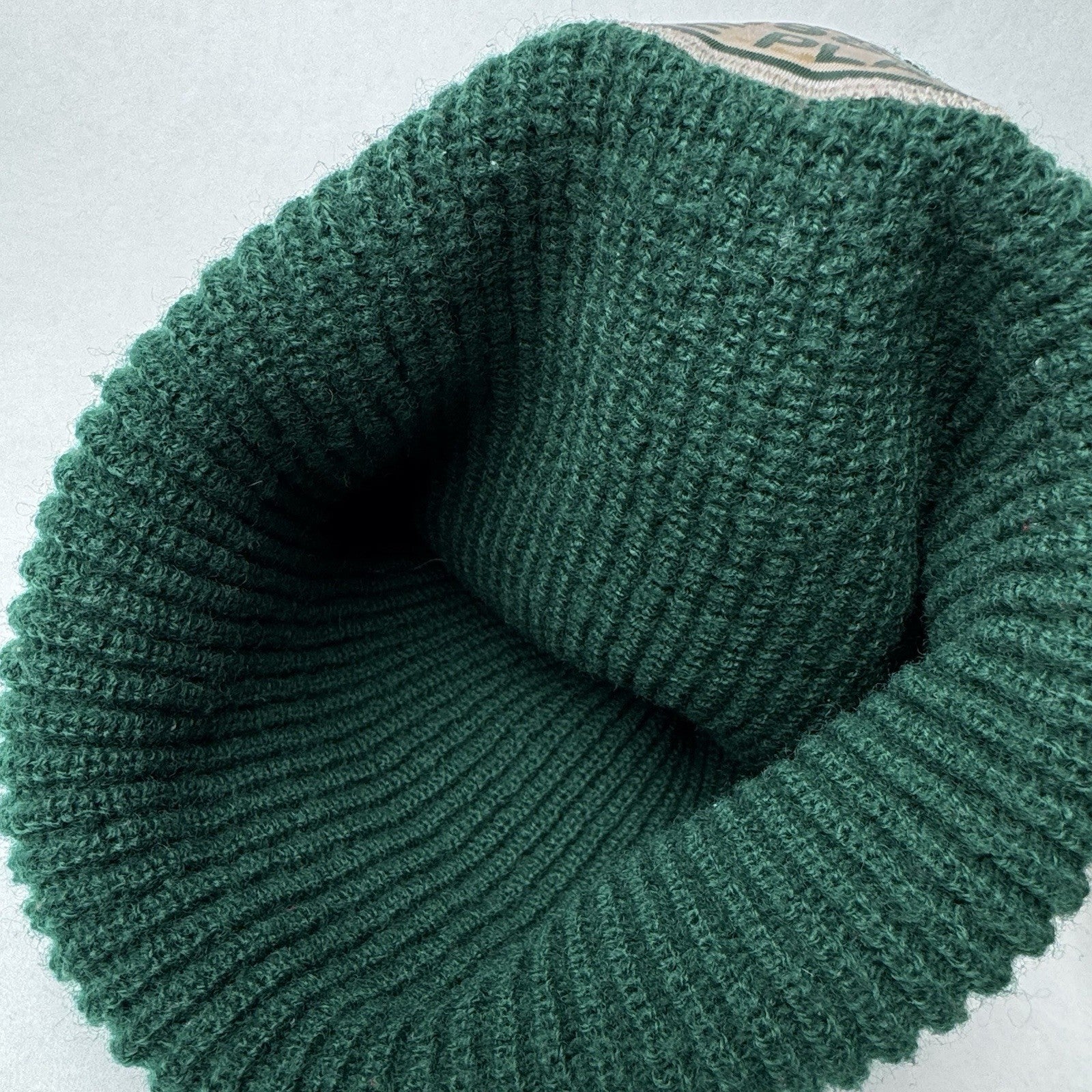 Vintage 1983 Lake Catholic Football State Playoffs Green Beanie Knit Hat 8.5”x7”