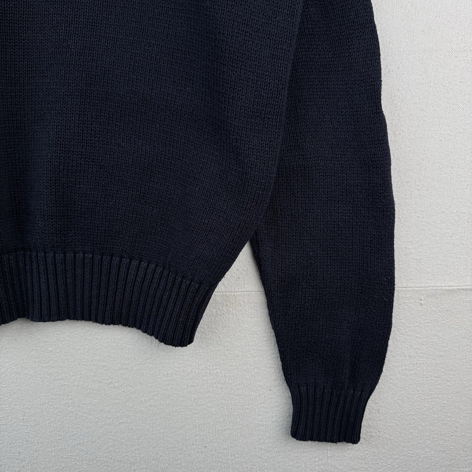 90's Vintage Polo Ralph Lauren Sweater Men's XL Navy Blue Crewneck Pima Cotton