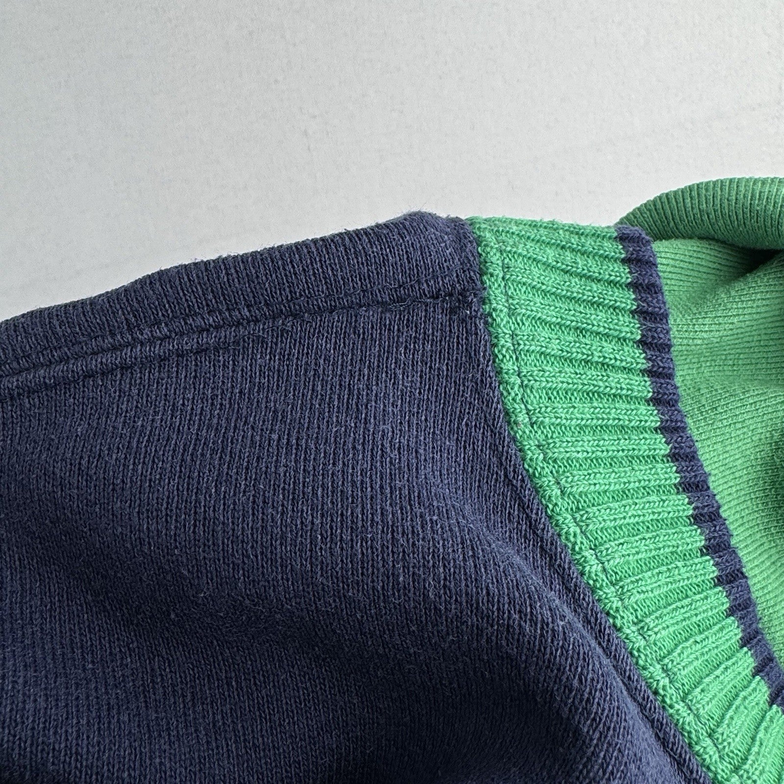 90’s Vintage Notre Dame Fighting Irish Sweatshirt Mens L Blue Green Mock Neck