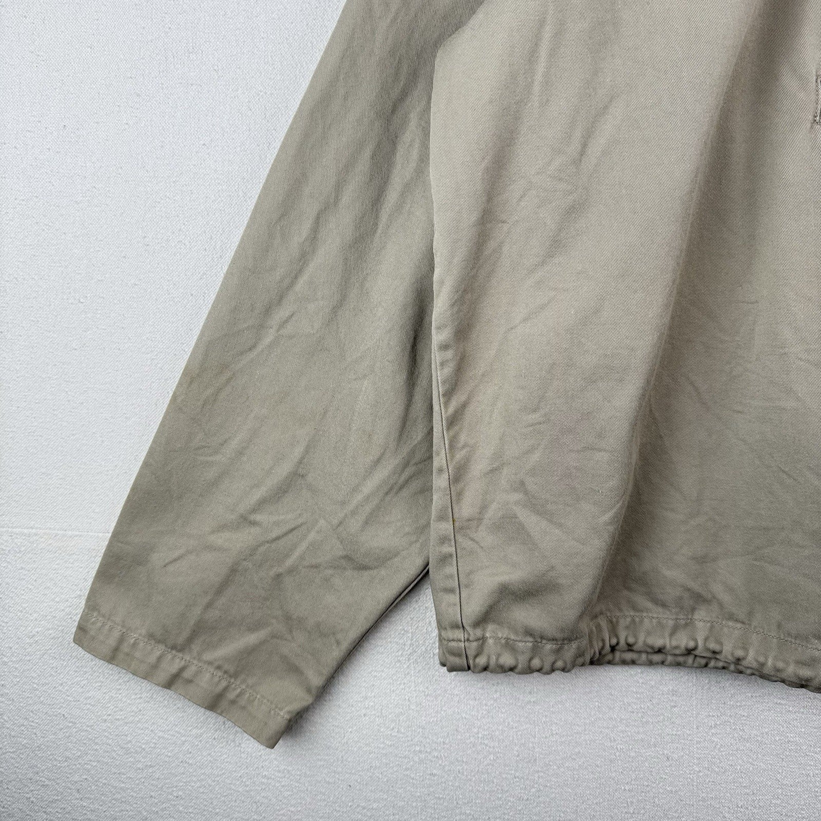 Vintage Polo Jeans Co Ralph Lauren Anorak Hoodie Mens L Tan Beige Jacket *Read