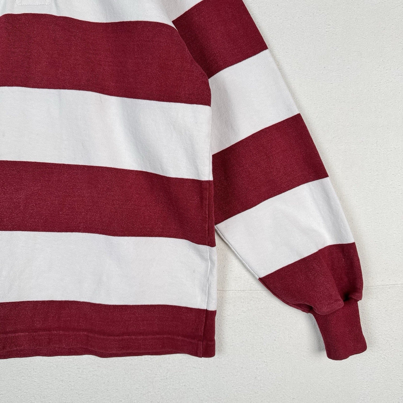 Vintage Rugby Men’s XXL Barbarian Long Sleeve Red White Stripe Polo *Read