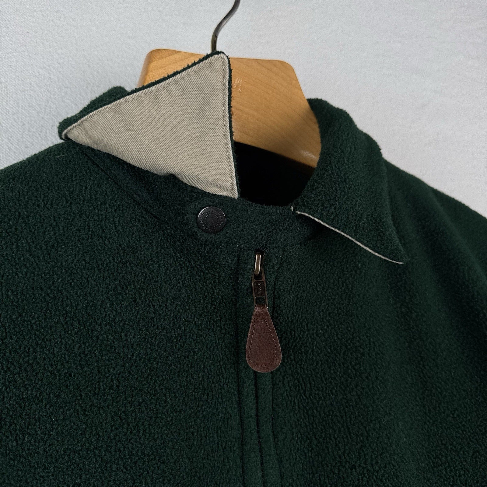 90’s Vintage Ralph Lauren Polo Sport Men’s M Green Fleece Harrington Jacket USA