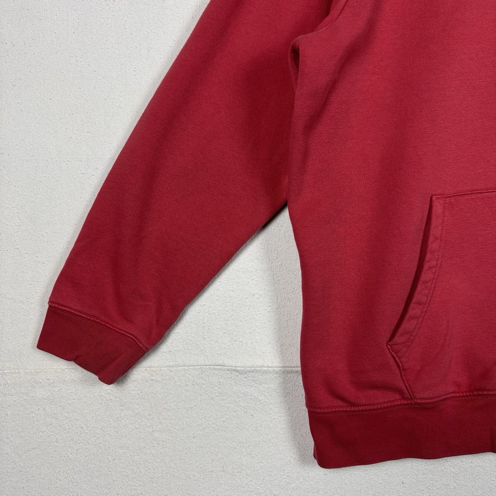 Gap Soft Fleece Track Logo California Hoodie Sweatshirt Red Men’s XL Distressed
