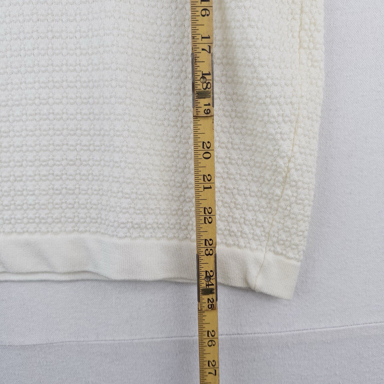 70’s Vtg Donegal Colesta Men’s M Cream Ivory Textured Polo Shirt Dagger Collar