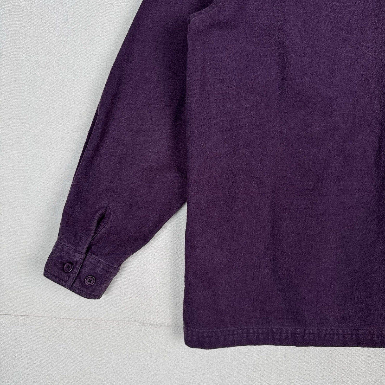 Vintage LL Bean Chamois Flannel Shirt Women’s Medium Plum Purple Button Up