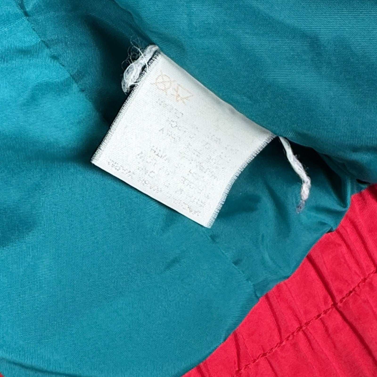 Vtg 90s Columbia Mens Bugaboo Jacket Radial Sleeve Medium Pink Teal *Shell Only