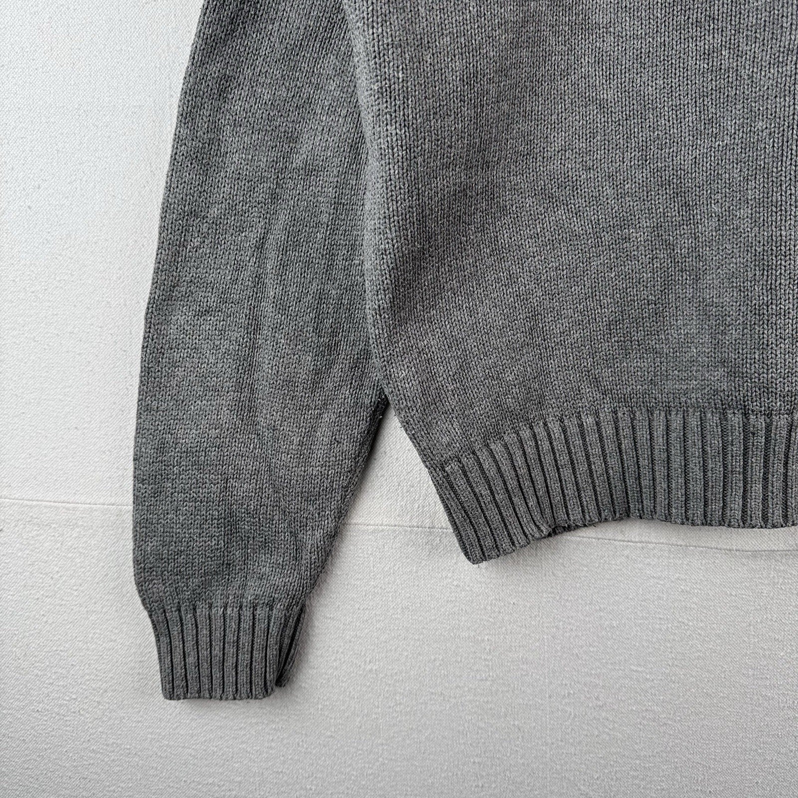 90’s Vintage Polo Ralph Lauren Knit Sweater Men’s 2XL Gray Cotton Crew Neck