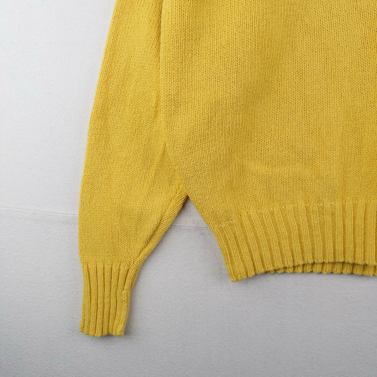 90’s Vtg Polo Ralph Lauren Chunky Yellow Cotton Sweater Men’s 2XL