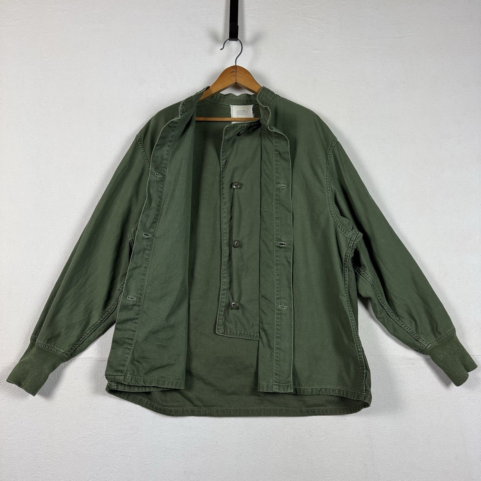 70s US Military Liner Shirt Chemical Protective Button Shirt Large 8415009008249