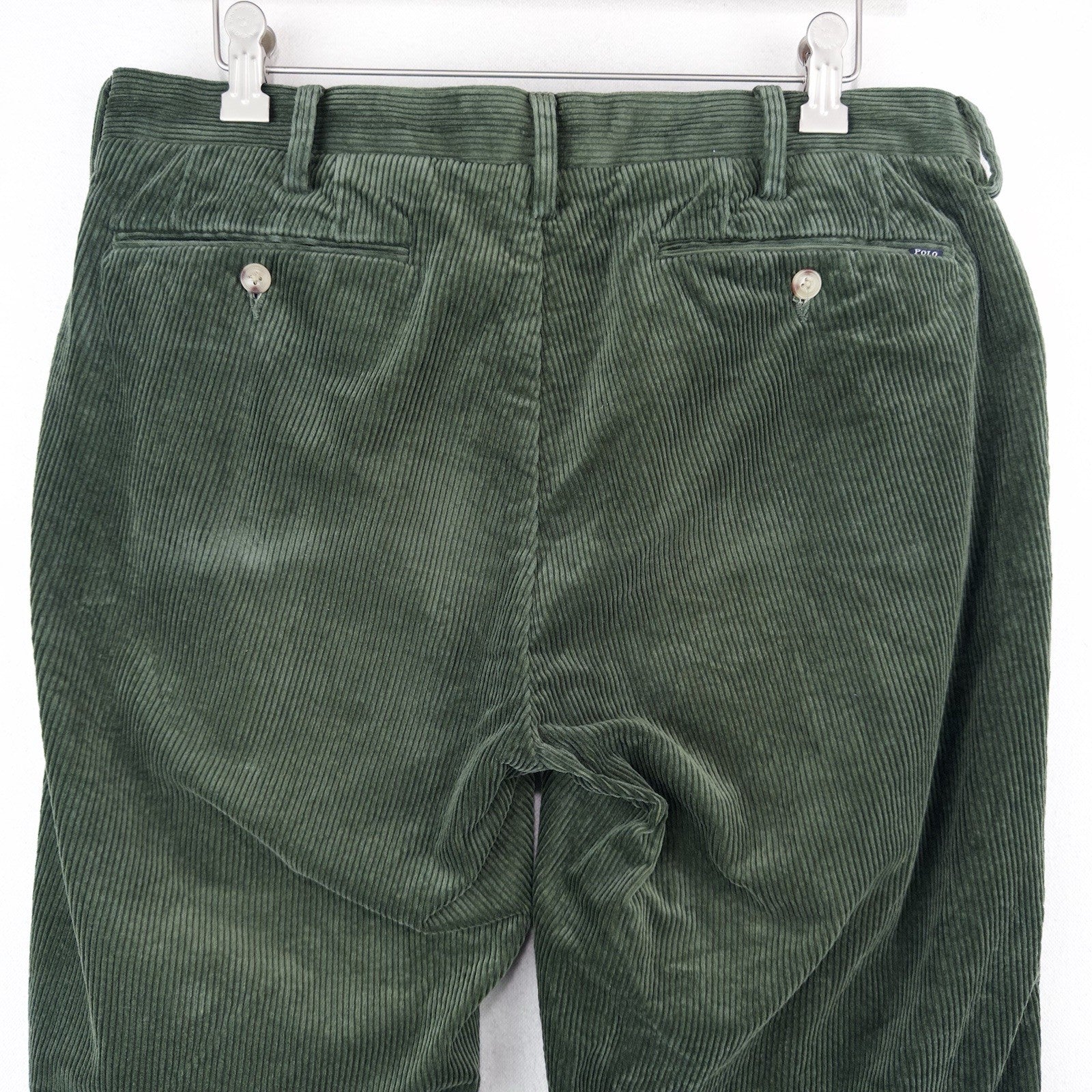 Polo Ralph Lauren Corduroy Pants Men's 33x30 Green Classic Fit Stretch