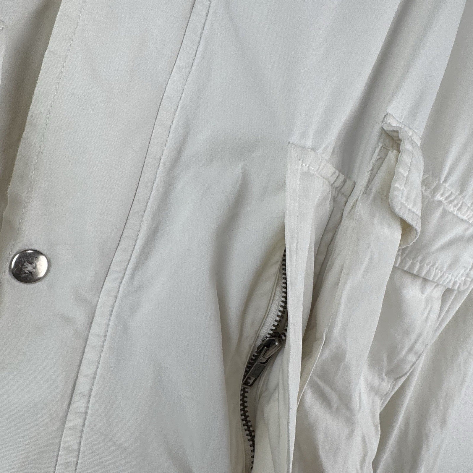 90’s Vintage Polo Ralph Lauren Regatta Jacket Men's XL Cotton Cream Utility Hood