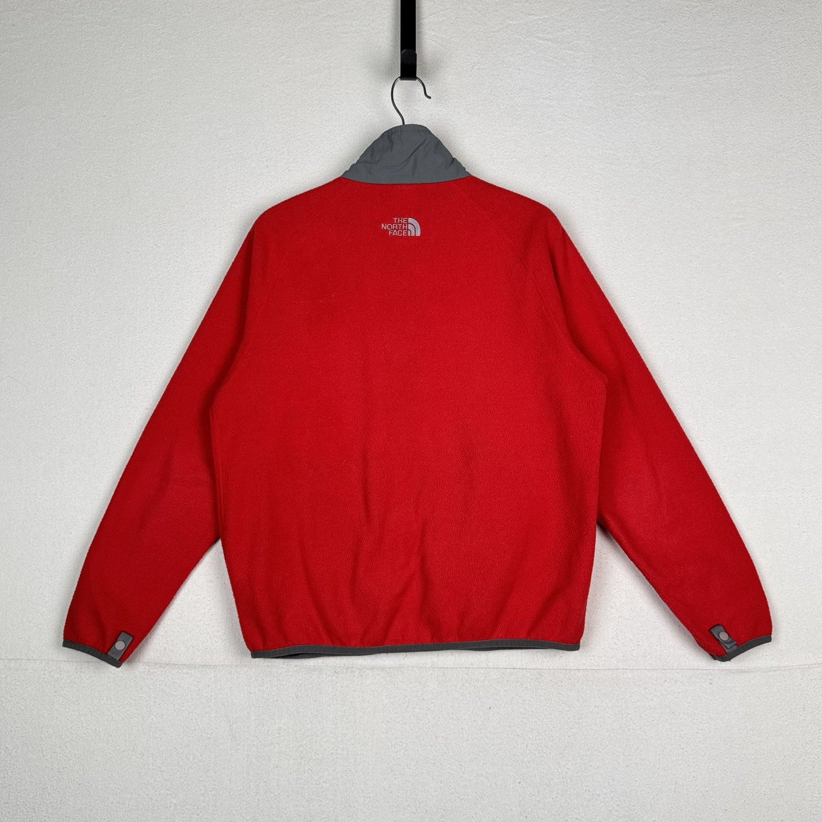Vintage 90’s The North Face Mens Red Gray Polartec Fleece Jacket Zip Up Large 44