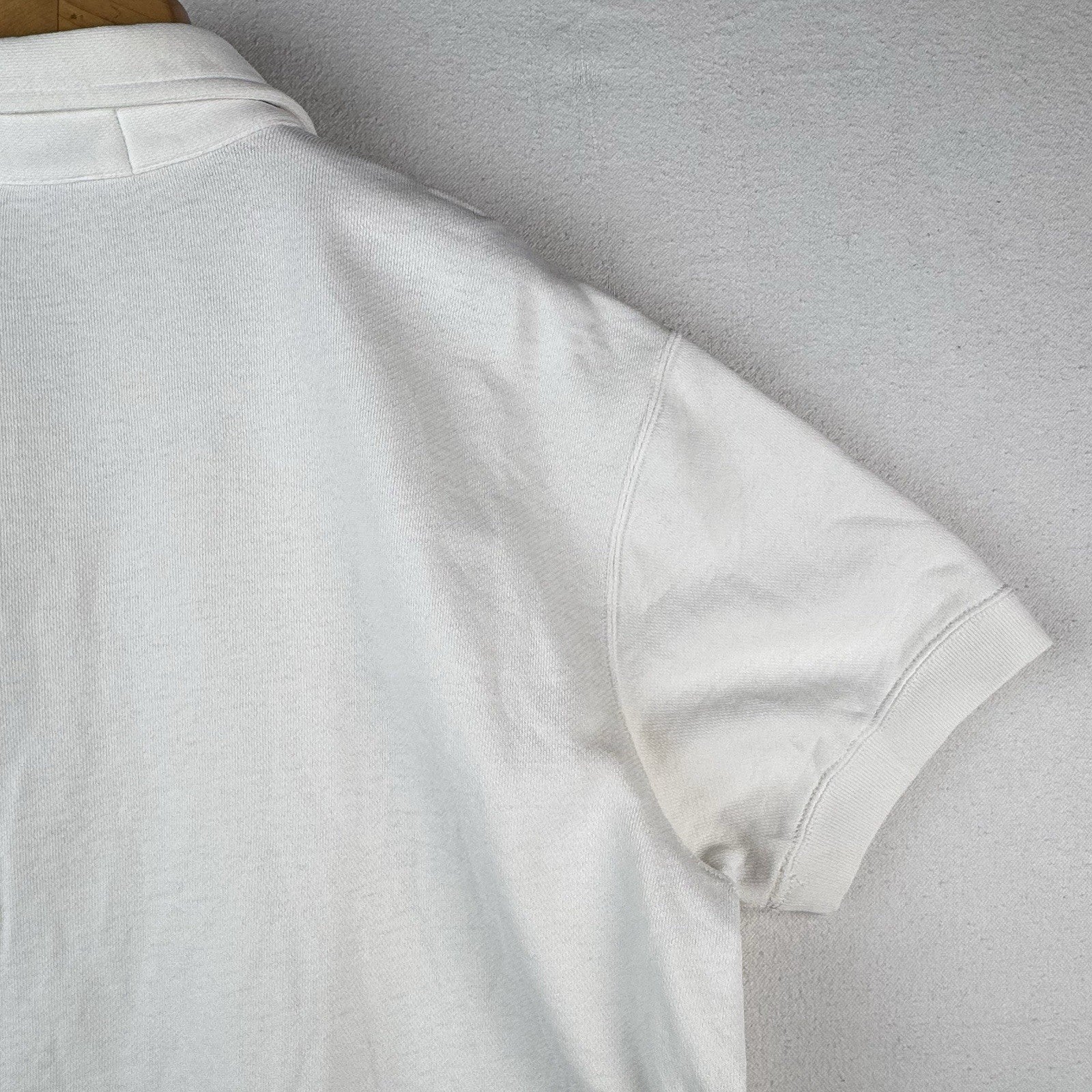 Vtg Polo Sport Ralph Lauren Men’s XL White Short Sleeve 1/4 Zip Sweatshirt *Read