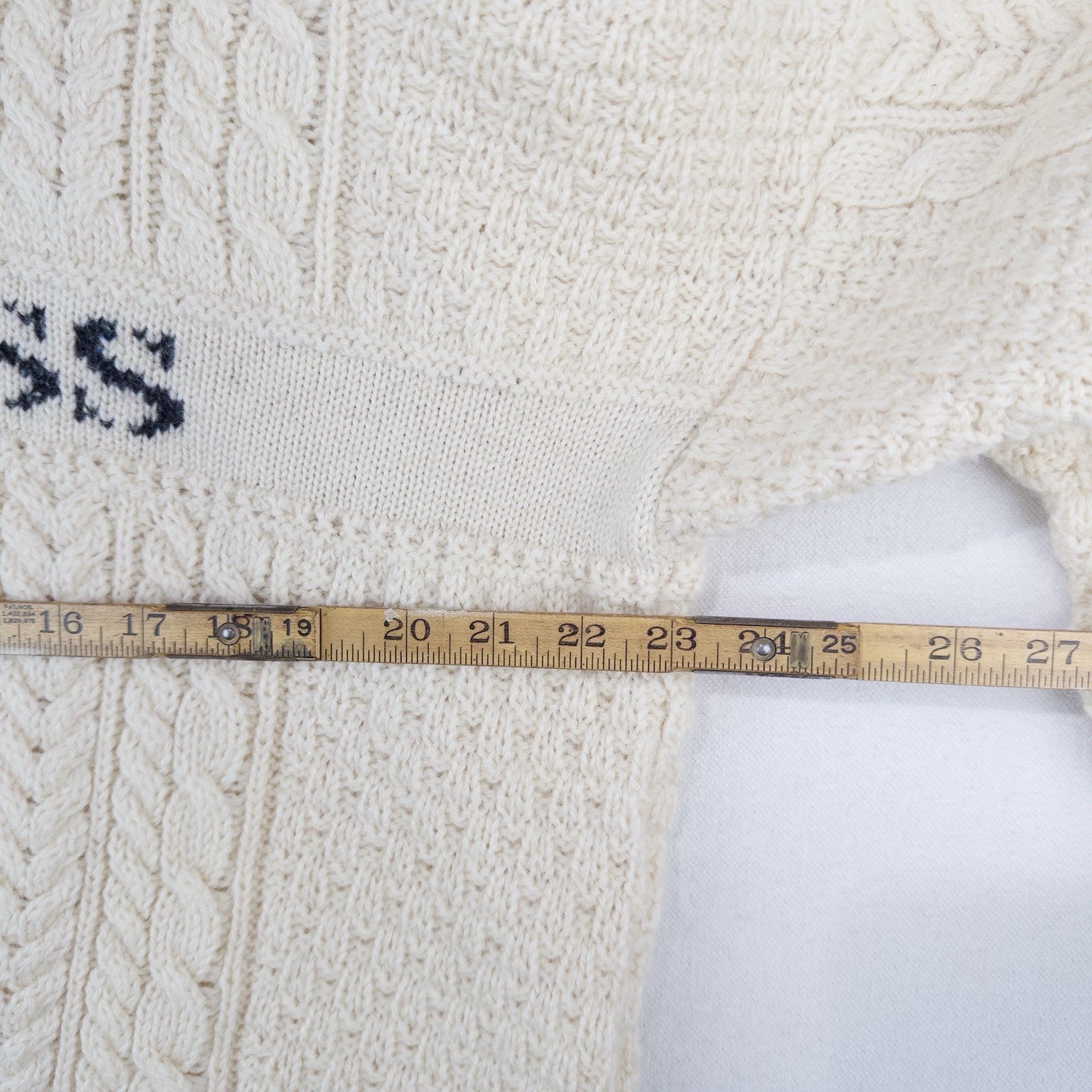 Official Guinness Aran Cable Knit Wool Fisherman Sweater Men's 2XL Made Ireland