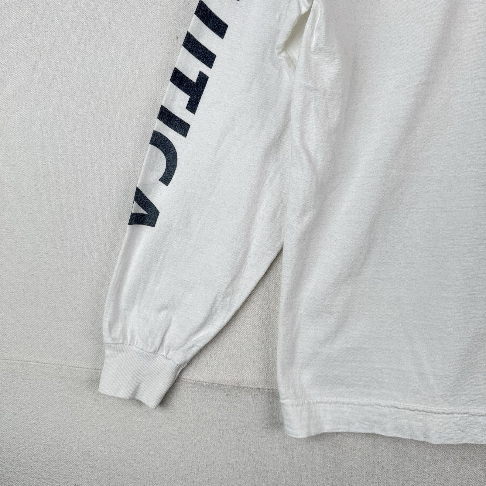 Vintage Nautica J-Class US2 Racing Men’s Large White Long Sleeve Pocket T-shirt