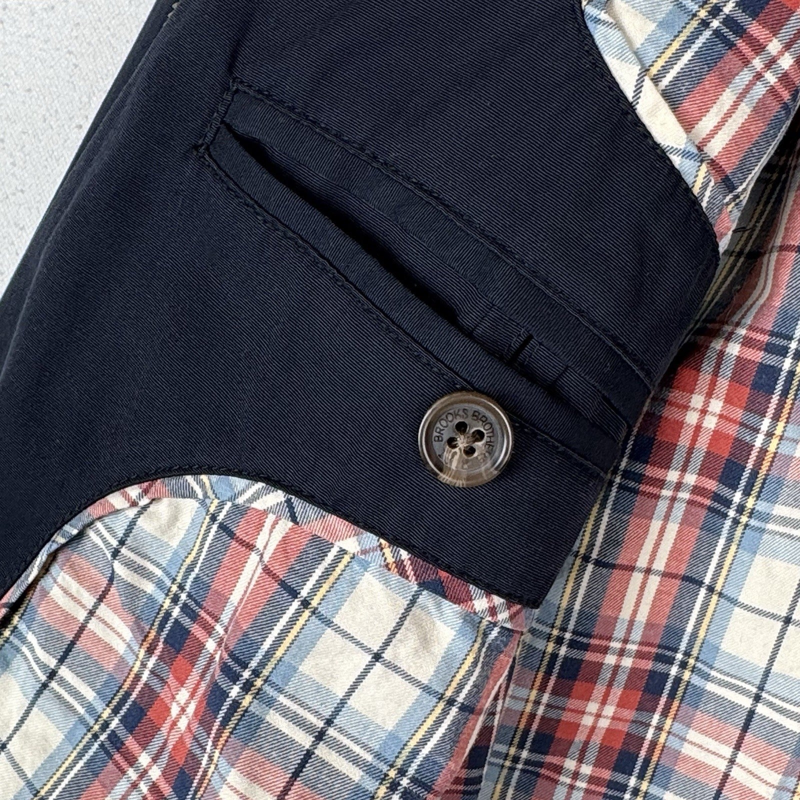 Brooks Brothers 346 Field Jacket Men’s Medium Blue Utility Barn Coat Lined *Read