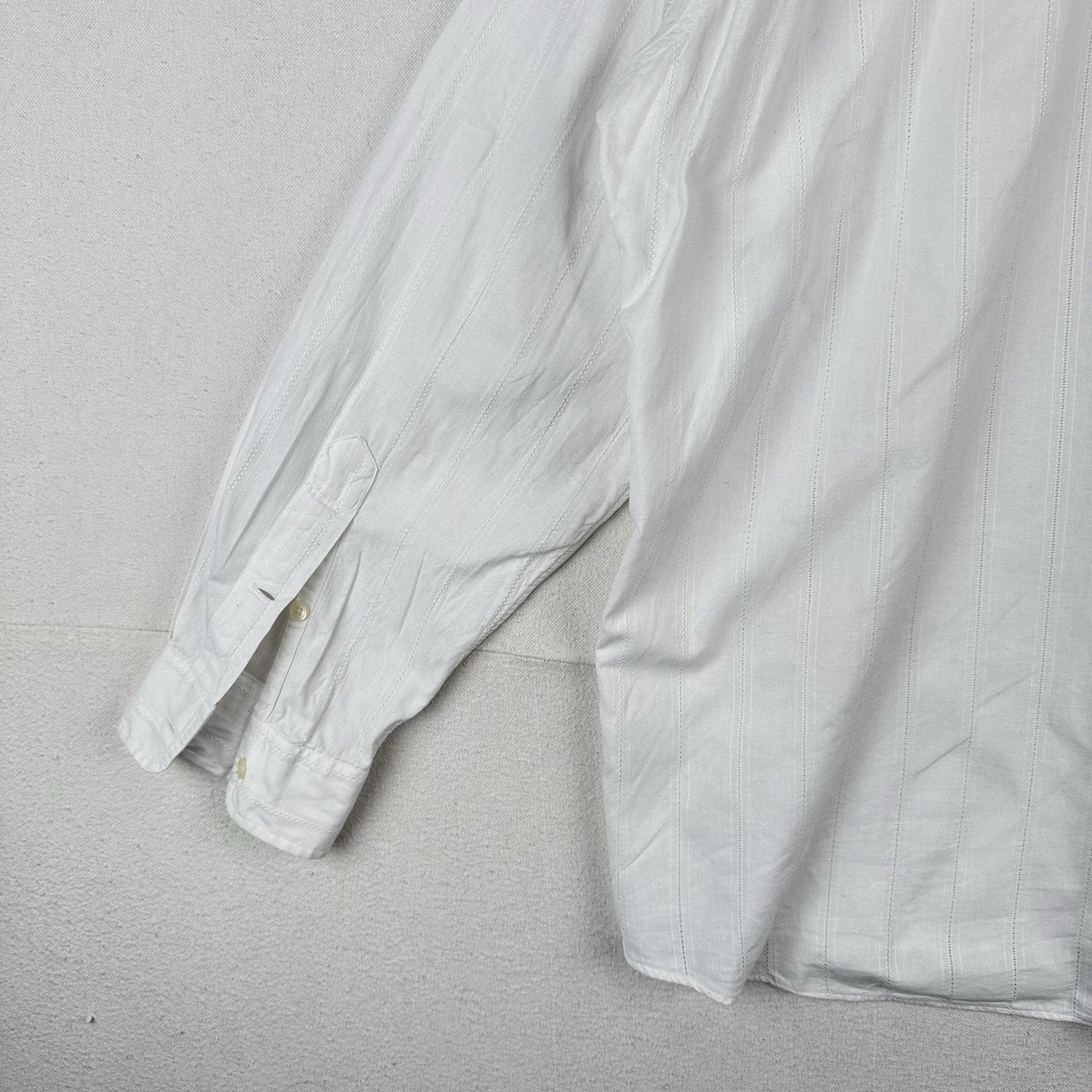Vtg Polo Ralph Lauren Mens 2XL Chapman White Dobby Button Up Shirt 100% Cotton