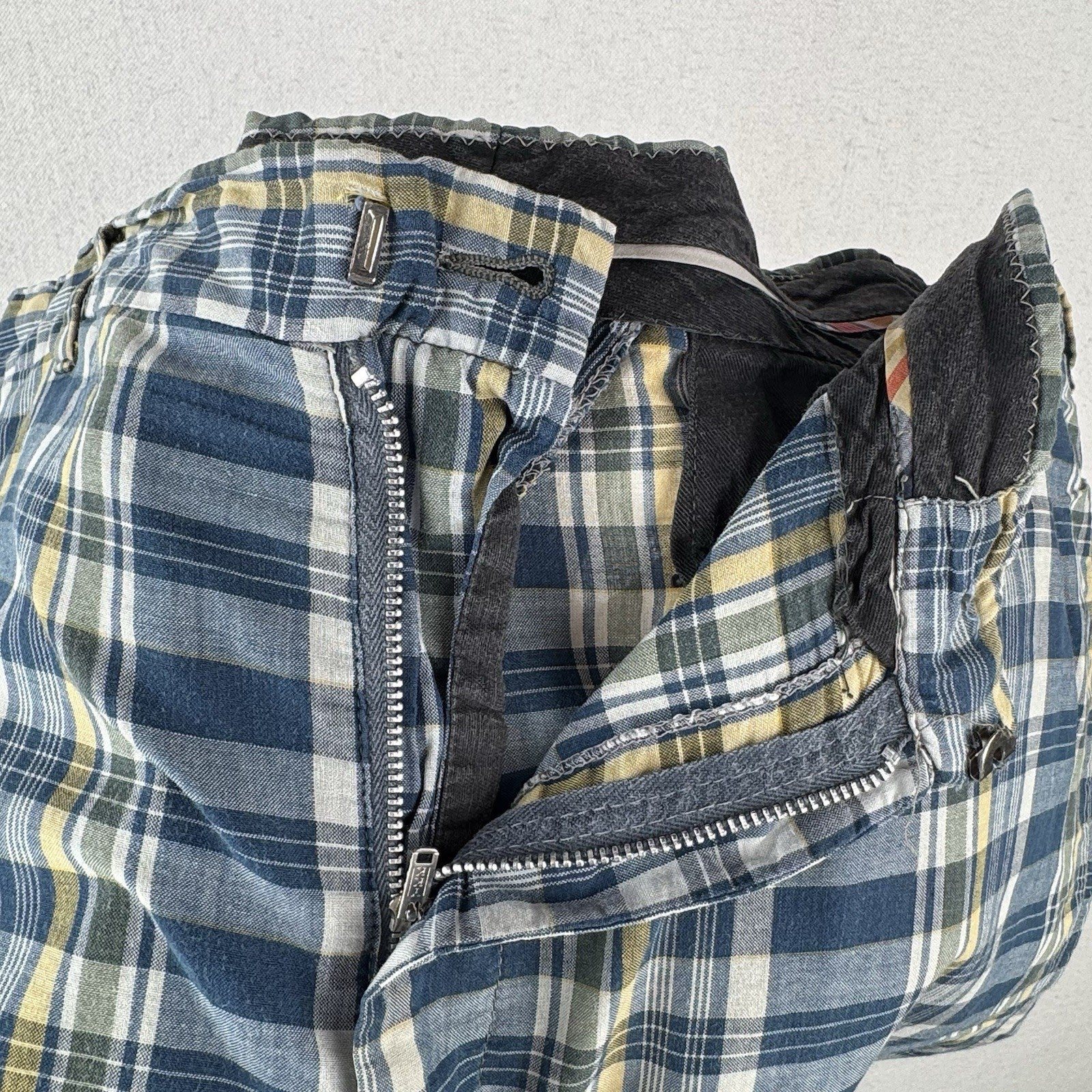 50s 60s Vtg Key Club Sanforized Madras Shorts Mens 32x8 Golf Tapered Fit
