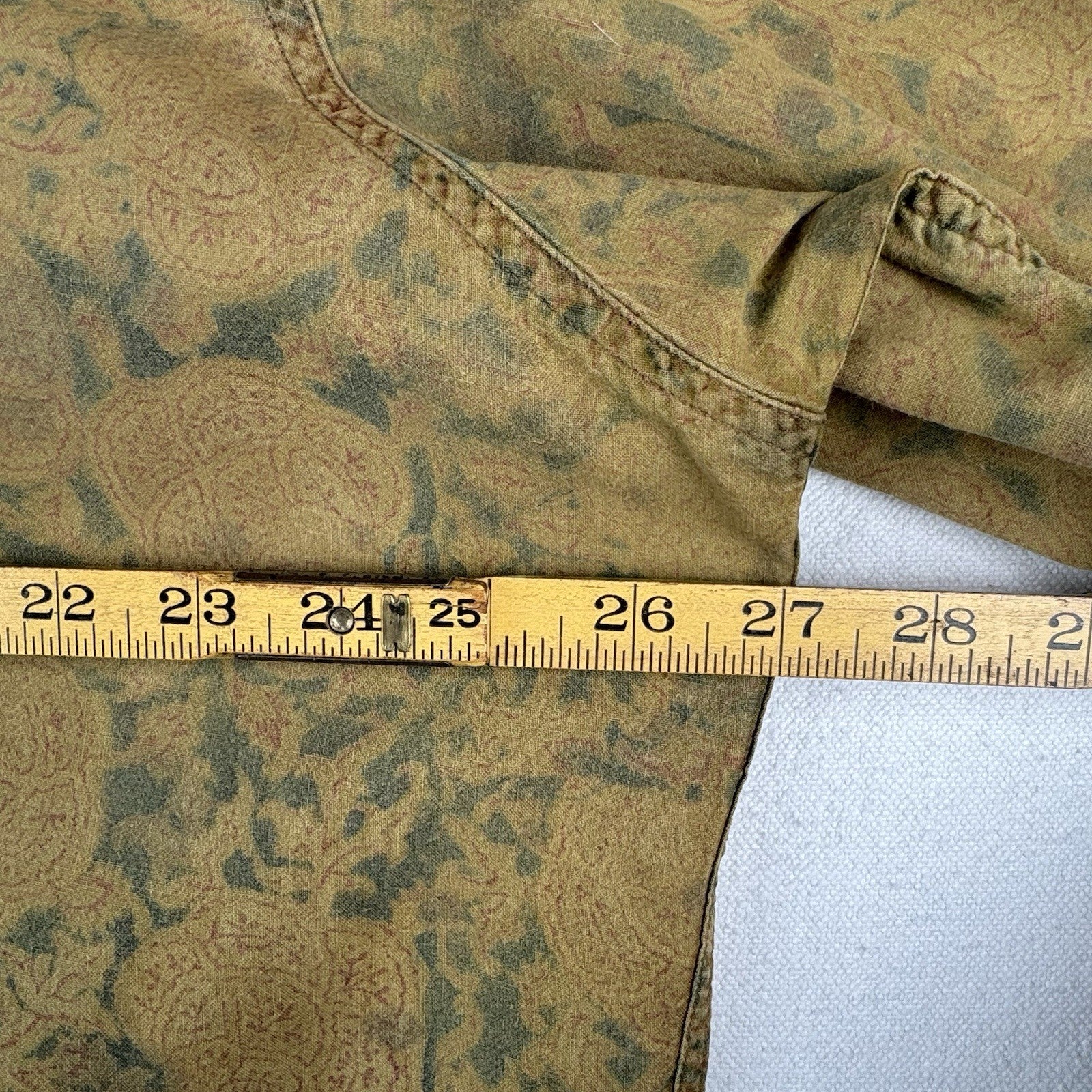 90’s Vtg Polo Ralph Lauren Safari Paisley Ink Wash Floral Button Shirt Mens 2XL