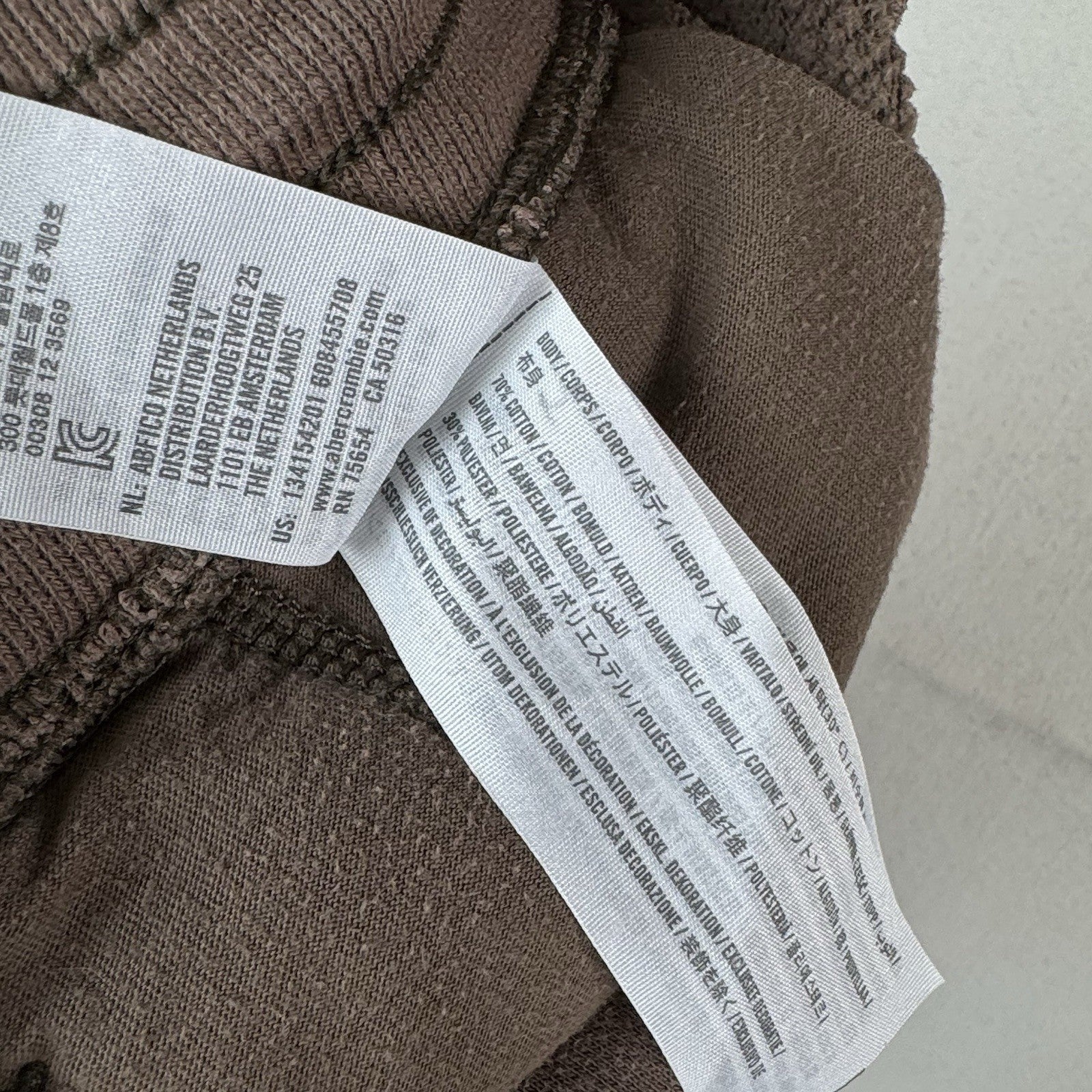 Abercrombie & Fitch Mens Small Relaxed Brown Essential Fleece Jogger Loungewear
