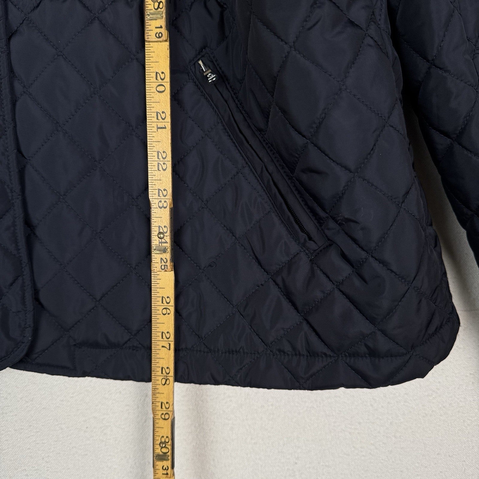Lauren Ralph Lauren Women's Diamond Quilted Barn Jacket 2XL Black