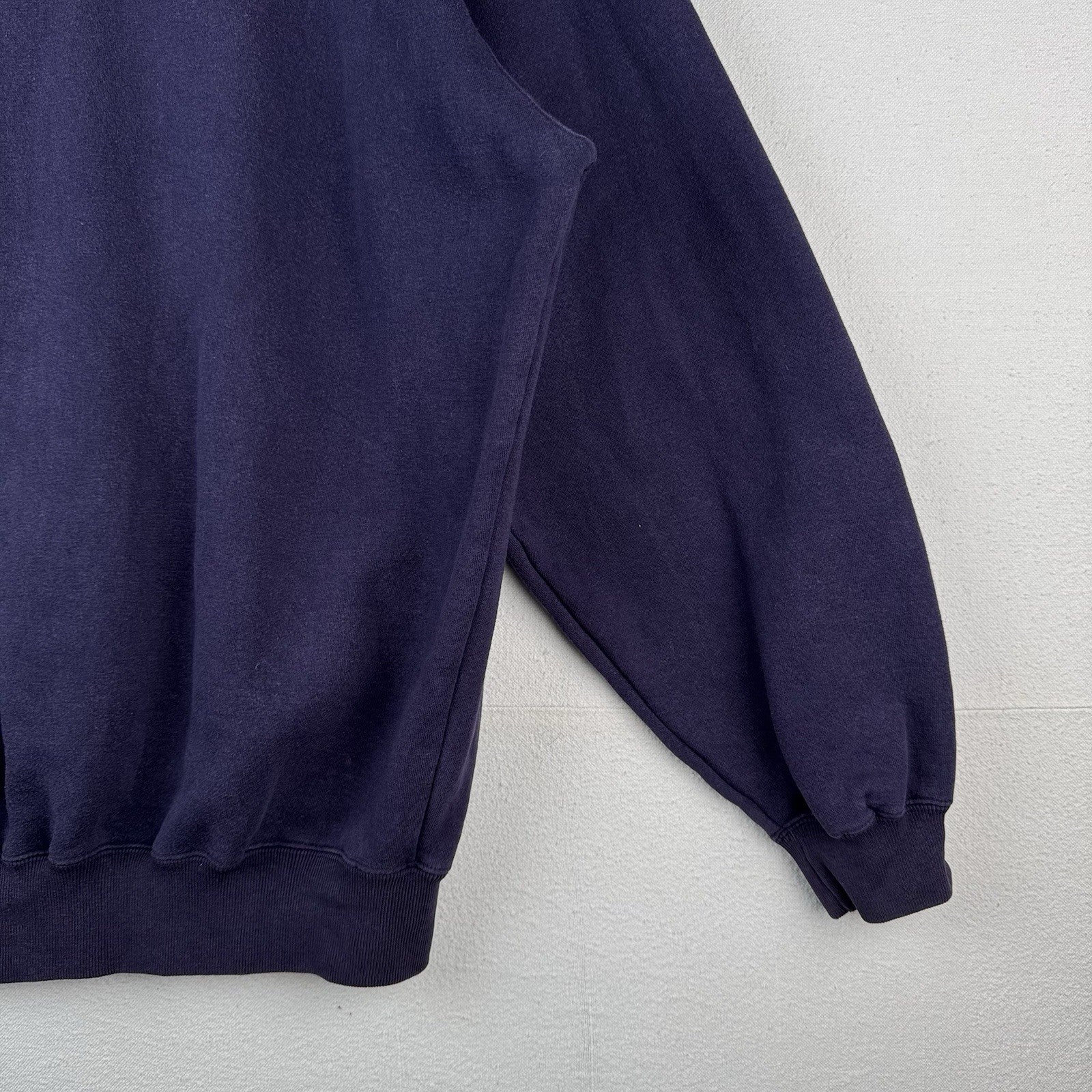 90’s Vtg GAP Athletic Hoodie Men Large Blue Button Drawstring Faded Distressed