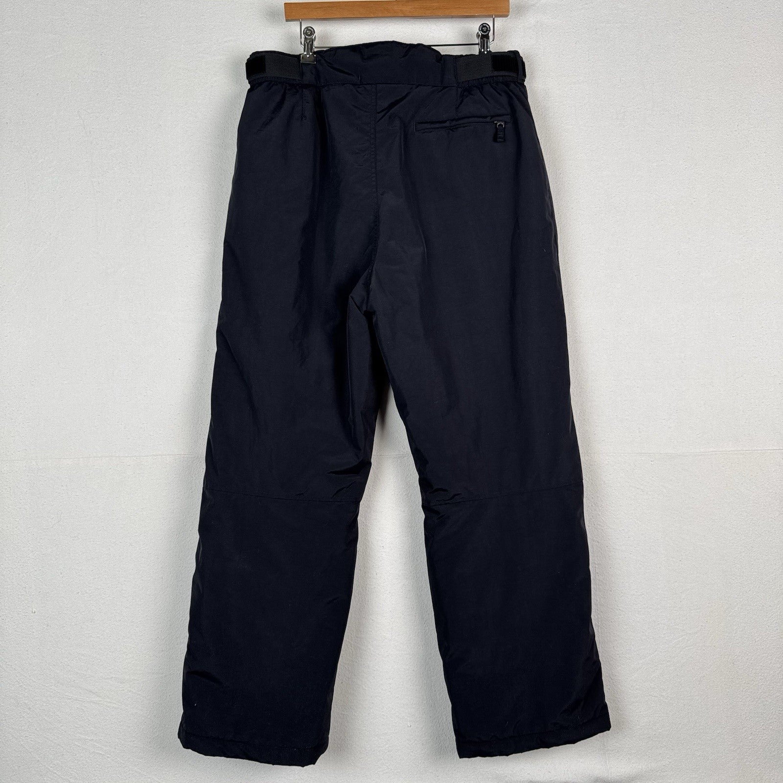 Lands’ End Insulated Snow Pants Womens 16 Black Lined Pockets Winter Waterproof