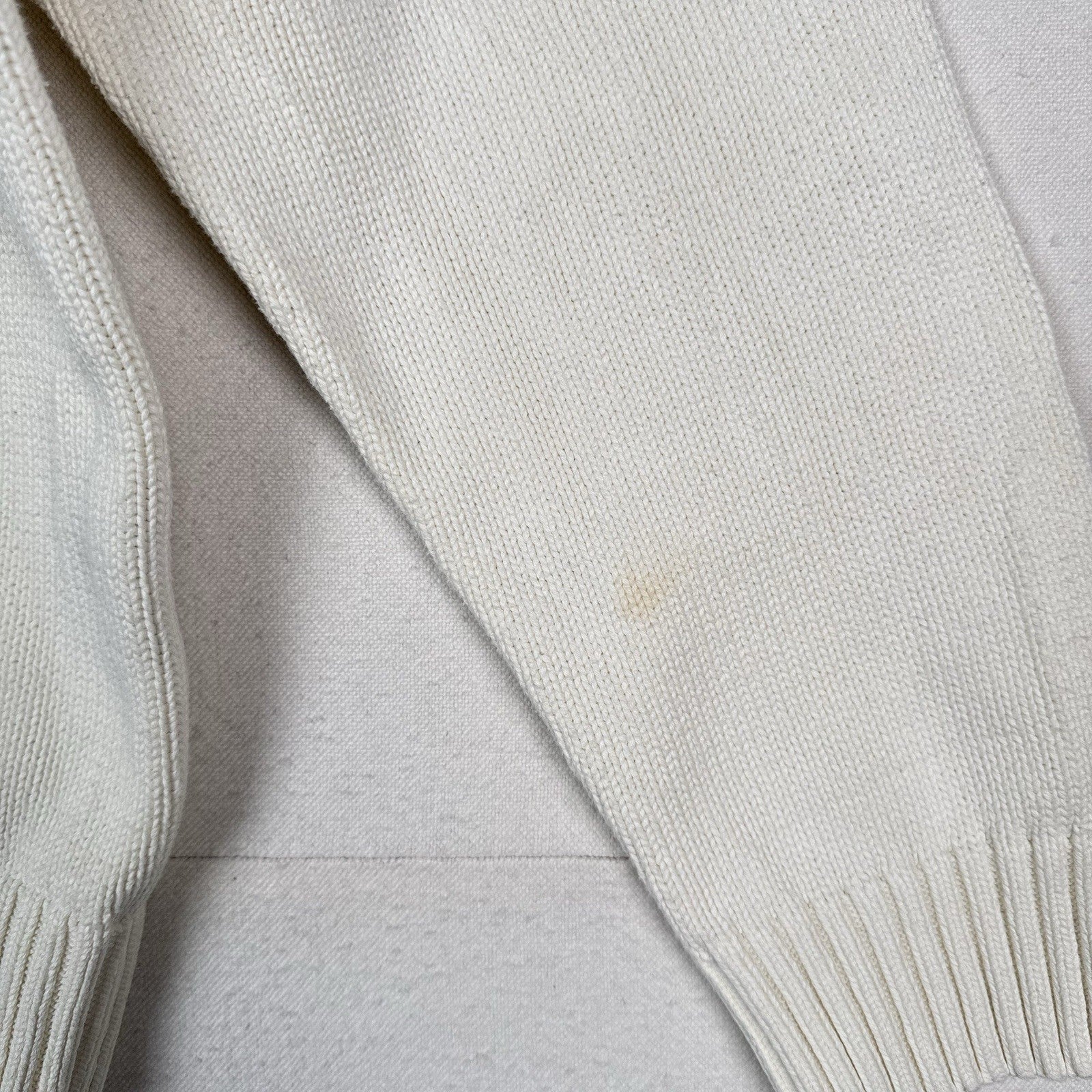Vintage Tommy Hilfiger Men's Knit Cotton Crewneck Sweater Large White