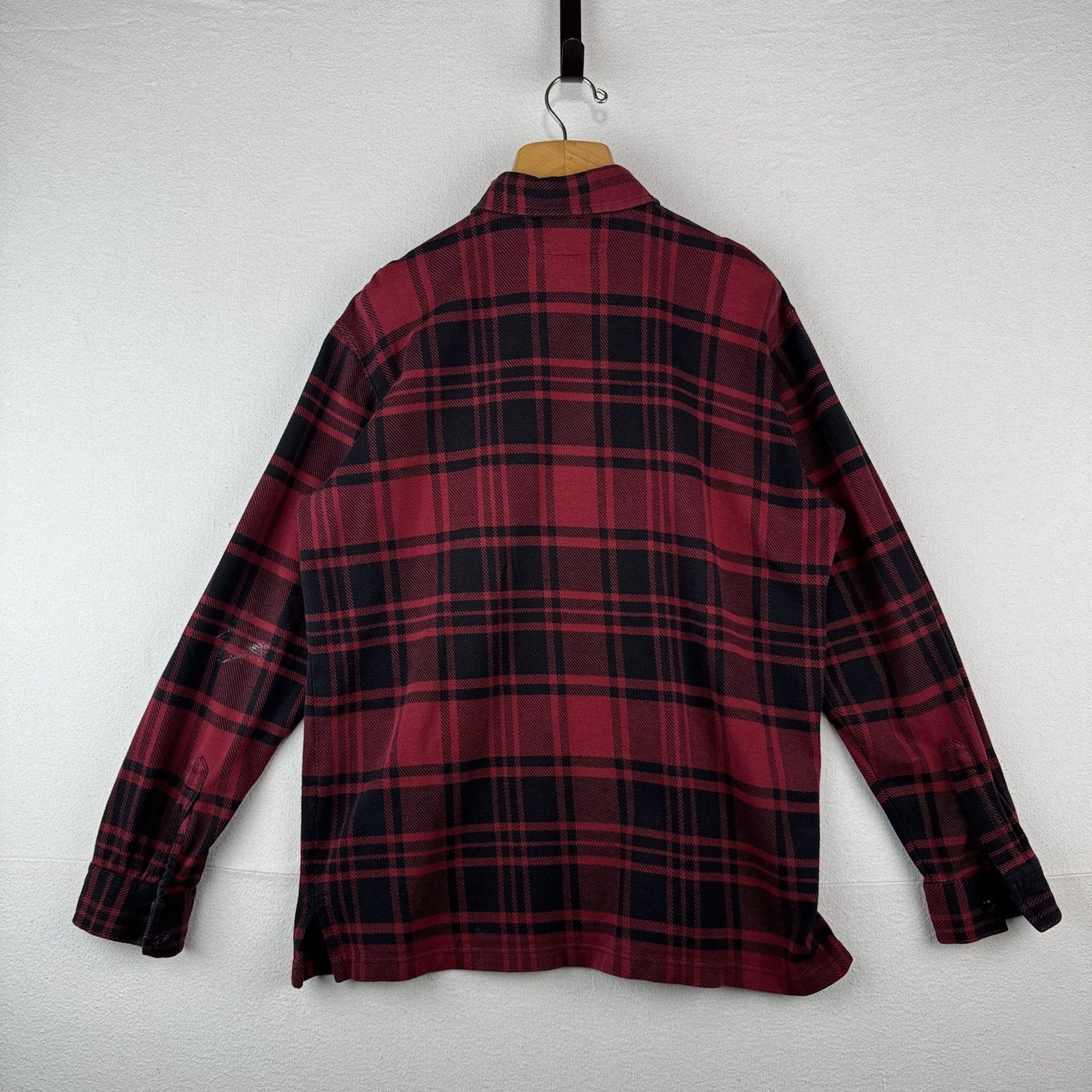 90’s Vtg Polo Sport Ralph Lauren Men’s L Buffalo Plaid Flannel Shirt *Read