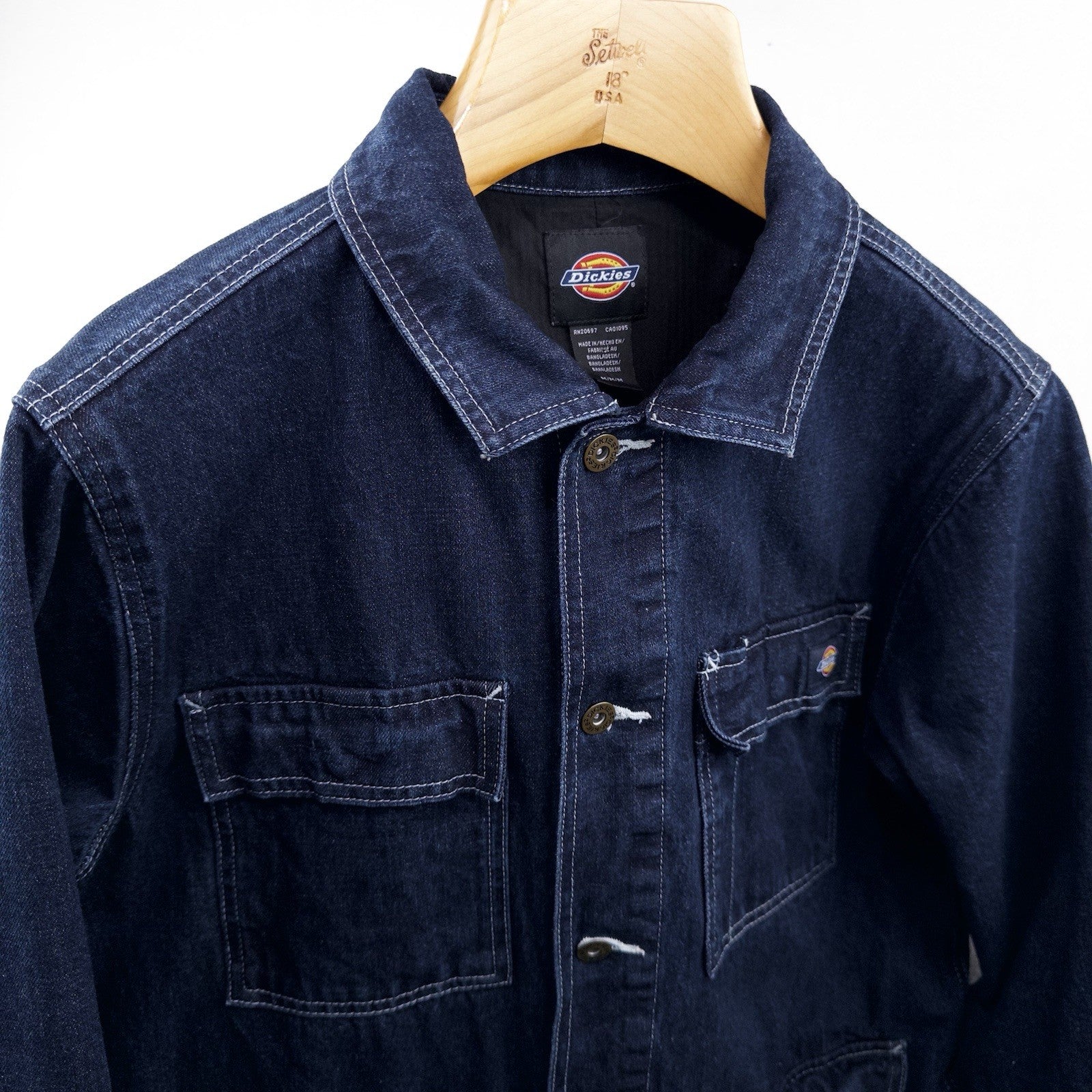 Dickies Morristown Indigo Blue Denim Chore Coat Jacket Men’s Medium