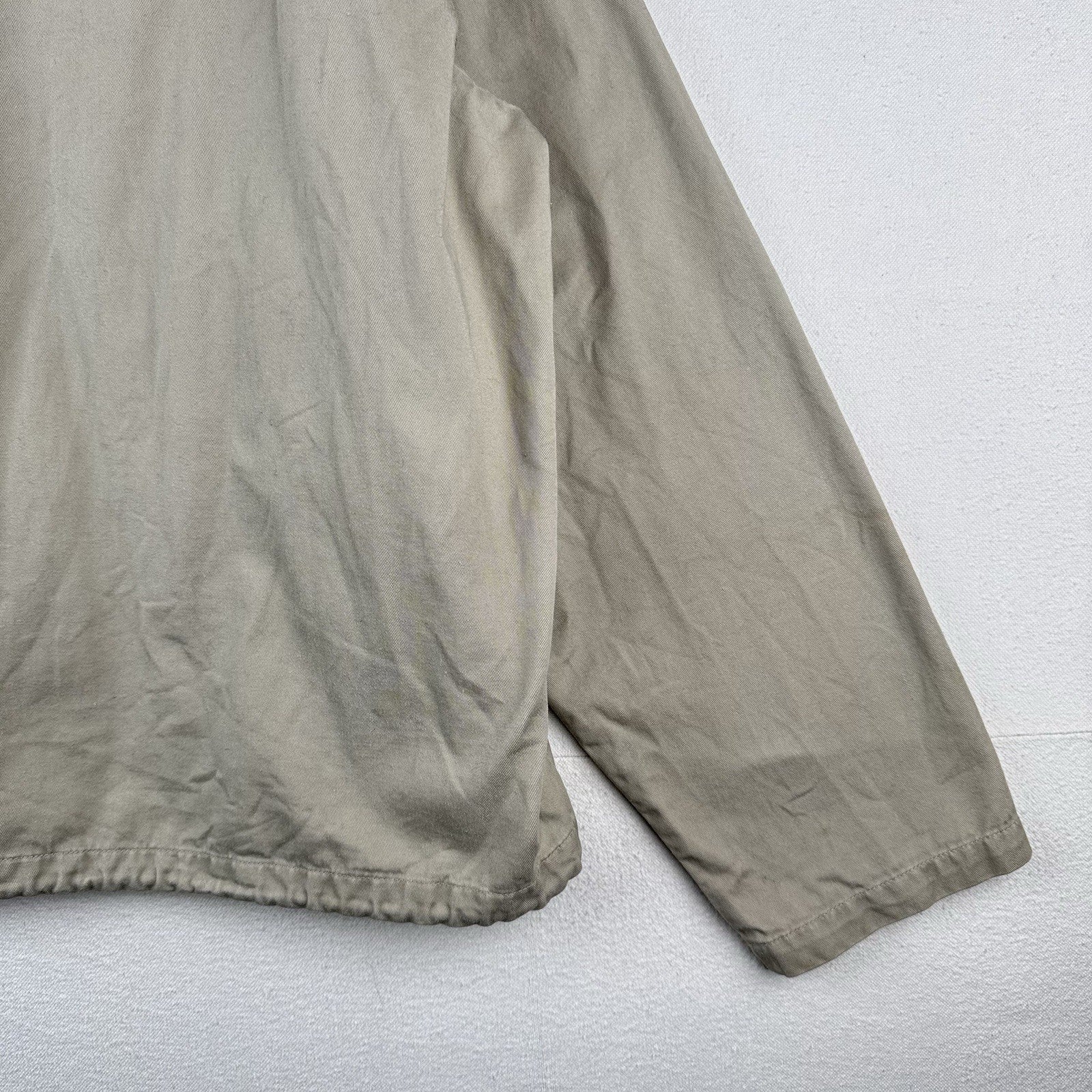 Vintage Polo Jeans Co Ralph Lauren Anorak Hoodie Mens L Tan Beige Jacket *Read