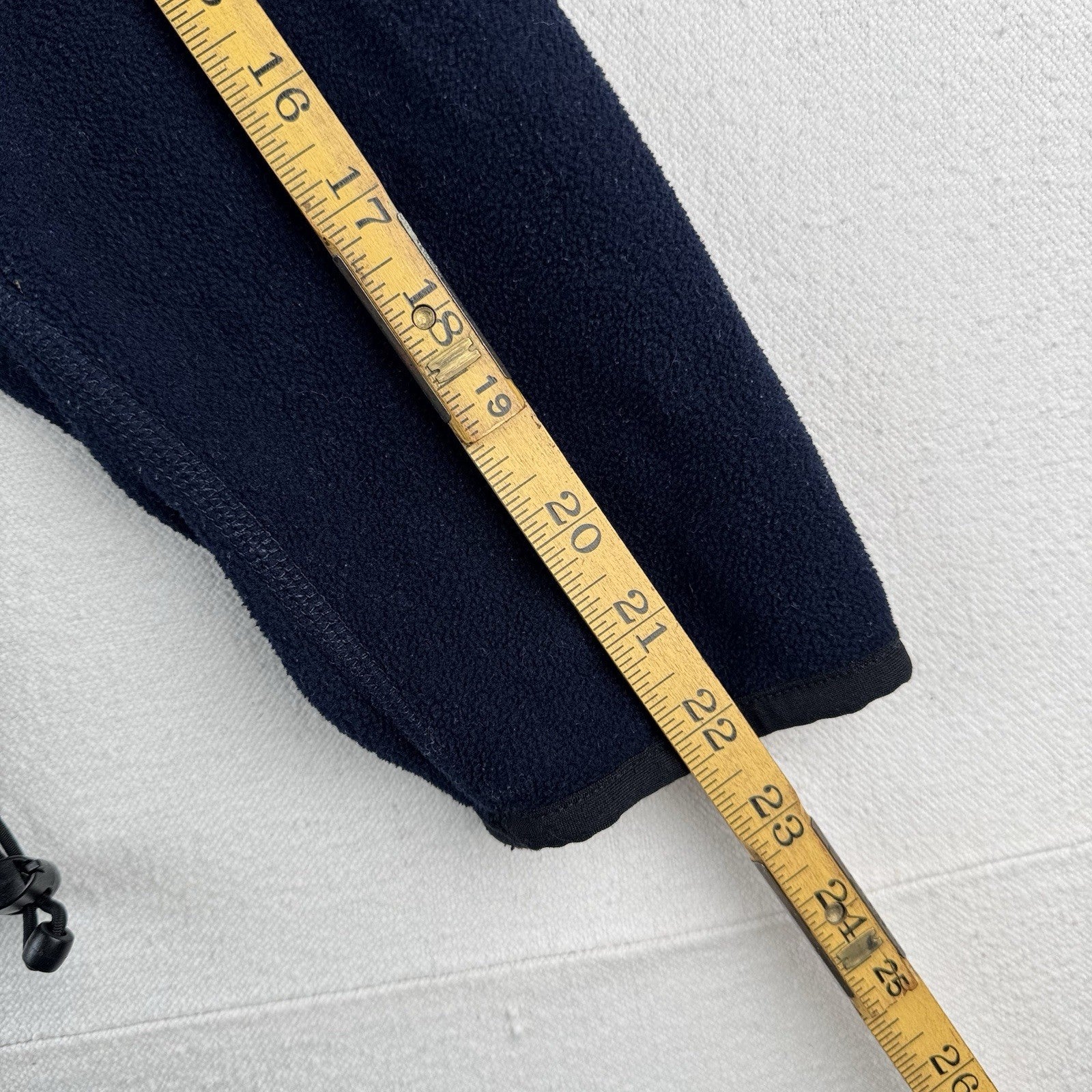 Vtg Polo Sport Ralph Lauren Small Blue Fleece Quarter Zip Cord Hem Pullover