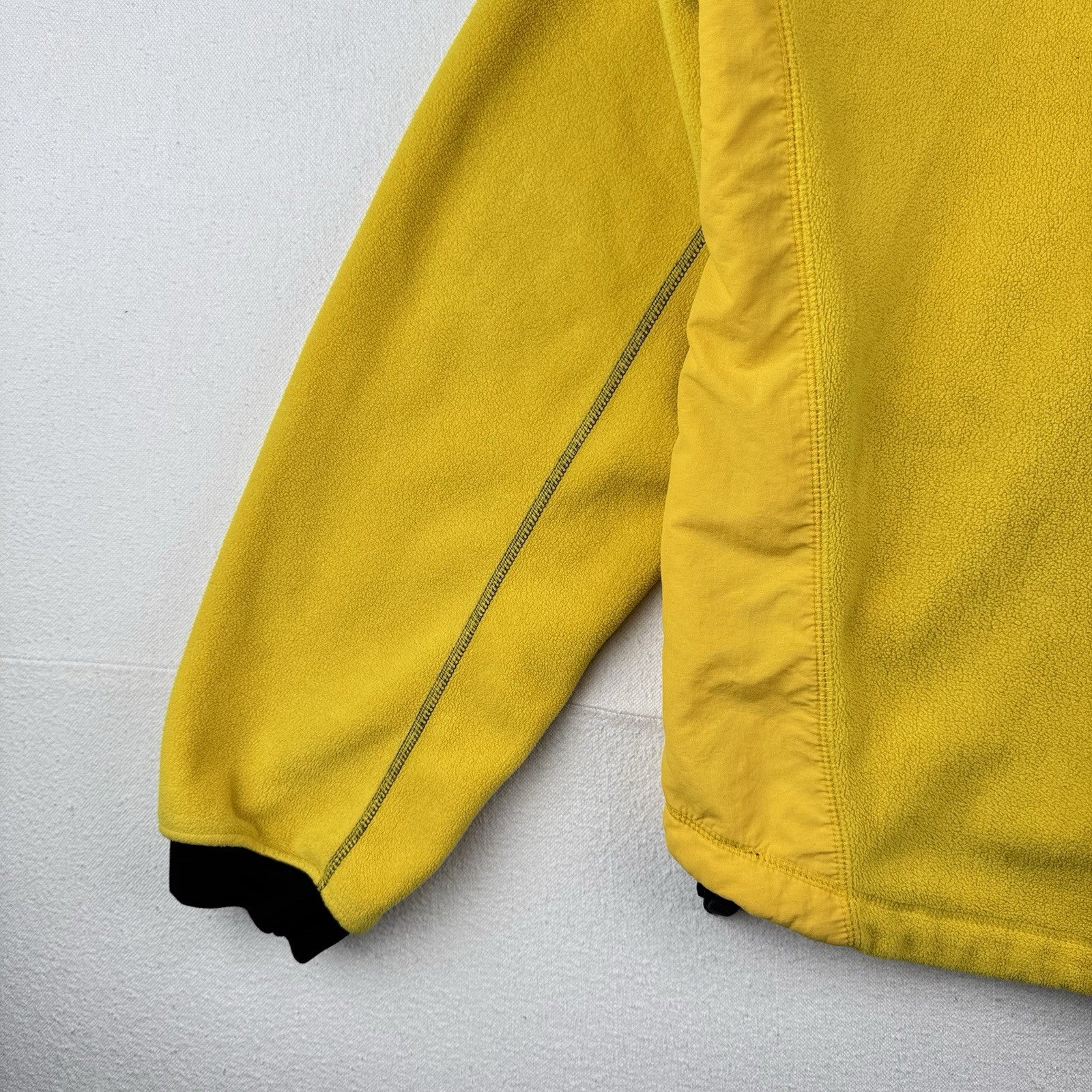 90’s Vtg Polo Sport Ralph Lauren Yellow Fleece Full Zip Jacket Mens XL Hood