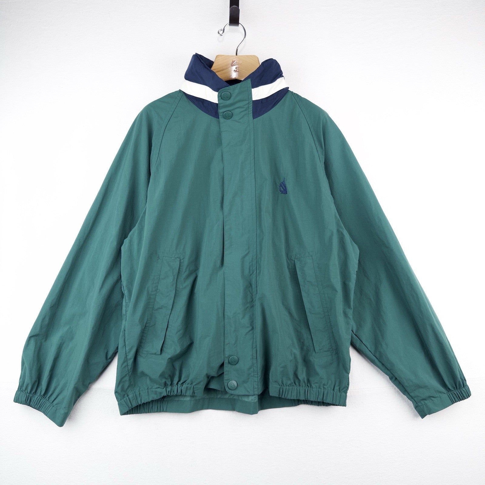 90’s Vtg Nautica Men’s 2 Piece Windbreaker TrackSuit Lined Blue Jacket L/Pants M