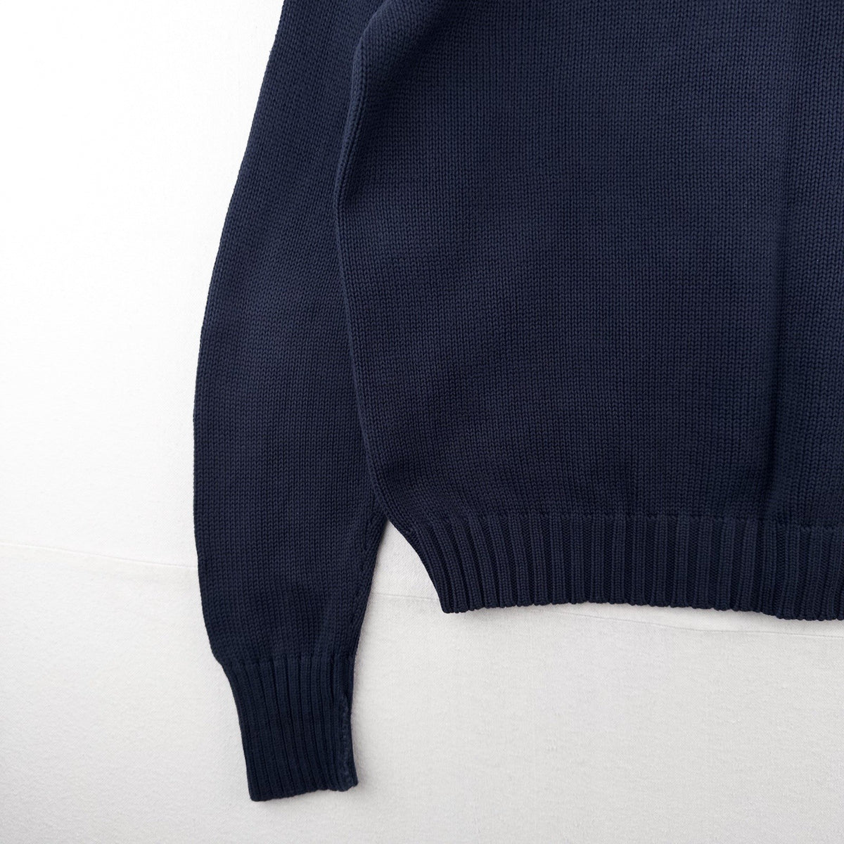 90's Vintage Polo Ralph Lauren Sweater Men's L Navy Blue Knit Crewneck Red Pony