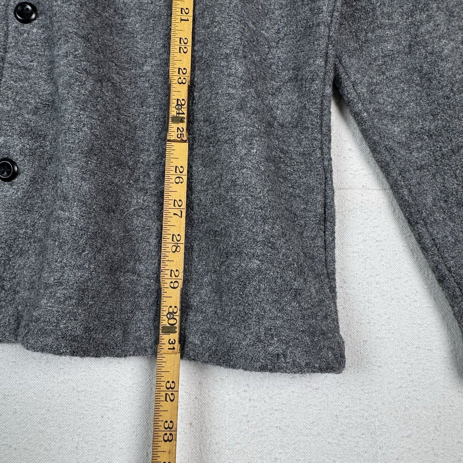 Banana Republic Wool Boucle Shirt Jacket Men’s Large Tall Gray Heather Button Up