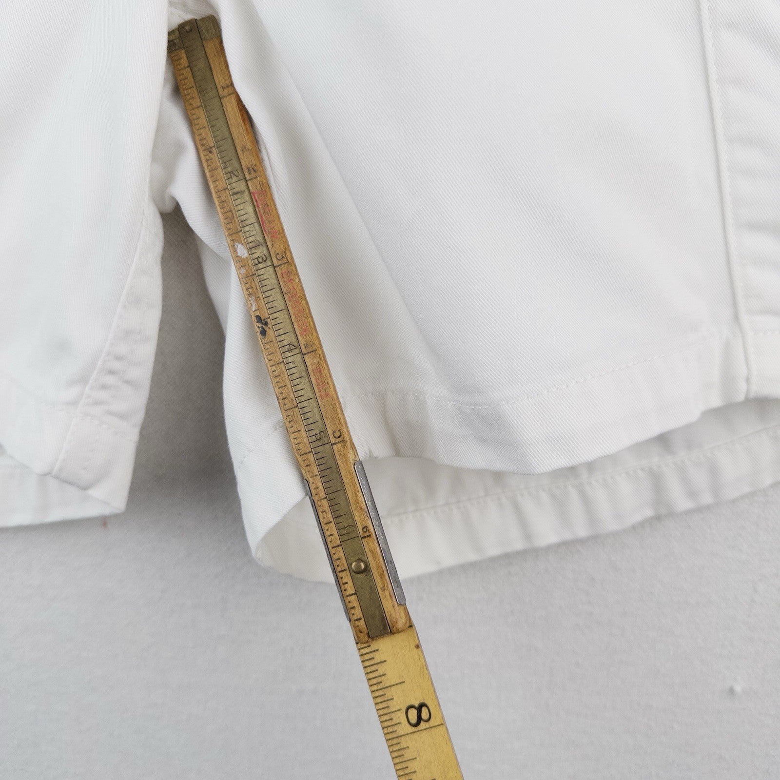 90's Vtg Polo Ralph Lauren Mens 2XL White Cotton Chino Drawstring Zip Shorts