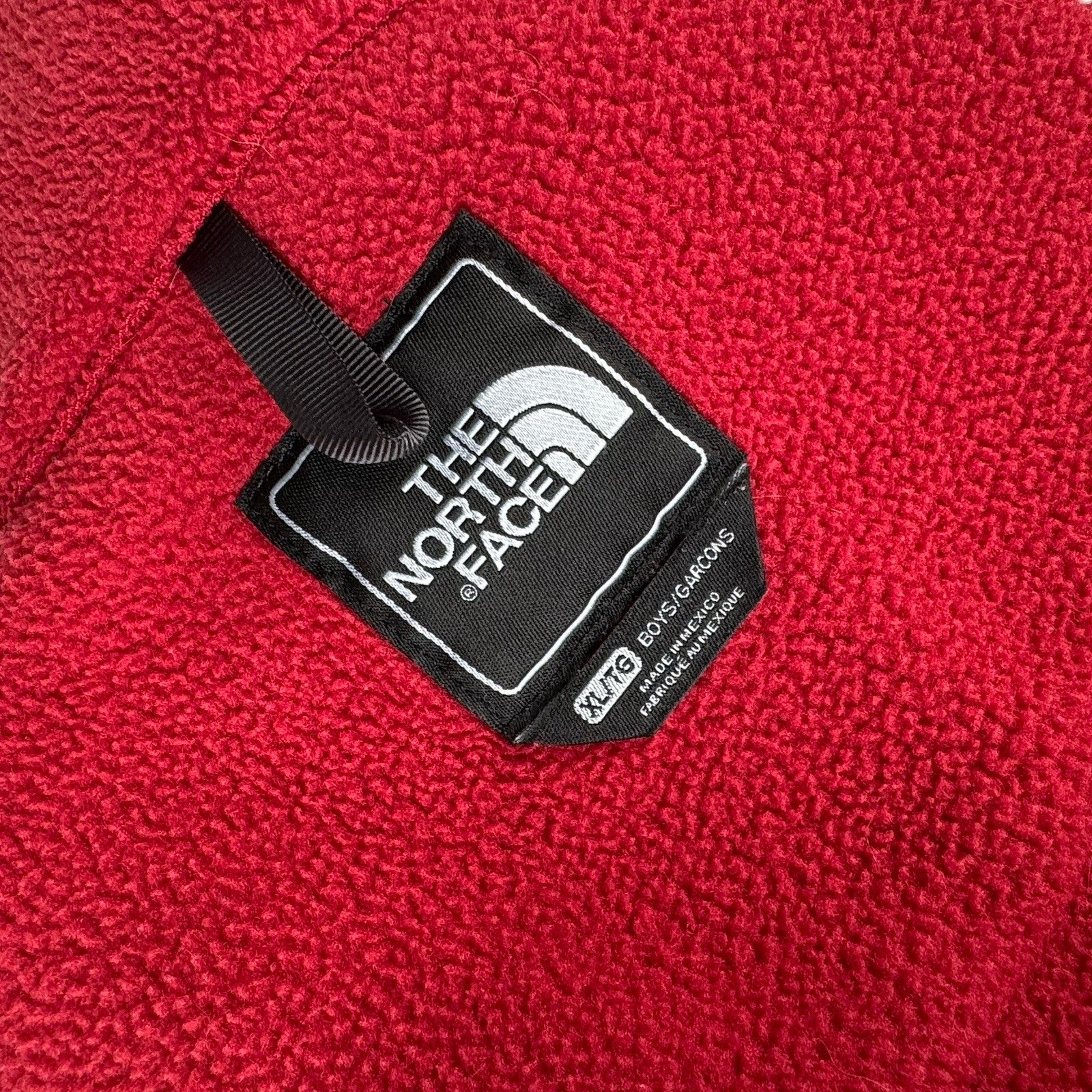 The North Face Fleece Denali Full Zip Youth Jacket Red/Grey Size Youth XL XLarge