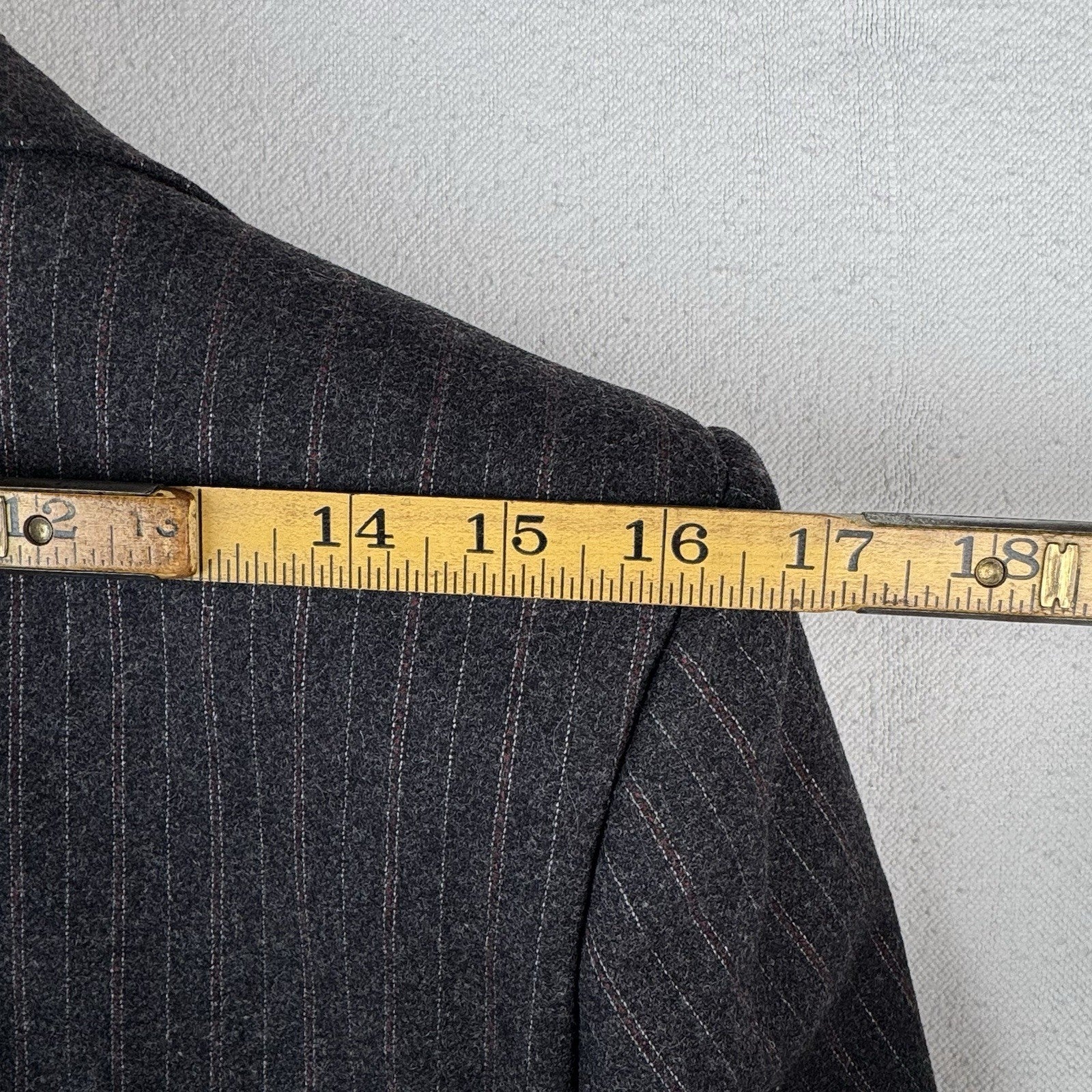 70’s Pierre Cardin Blazer Barney’s NY 36R Chest: 18” Gray Pinstripe Made In USA