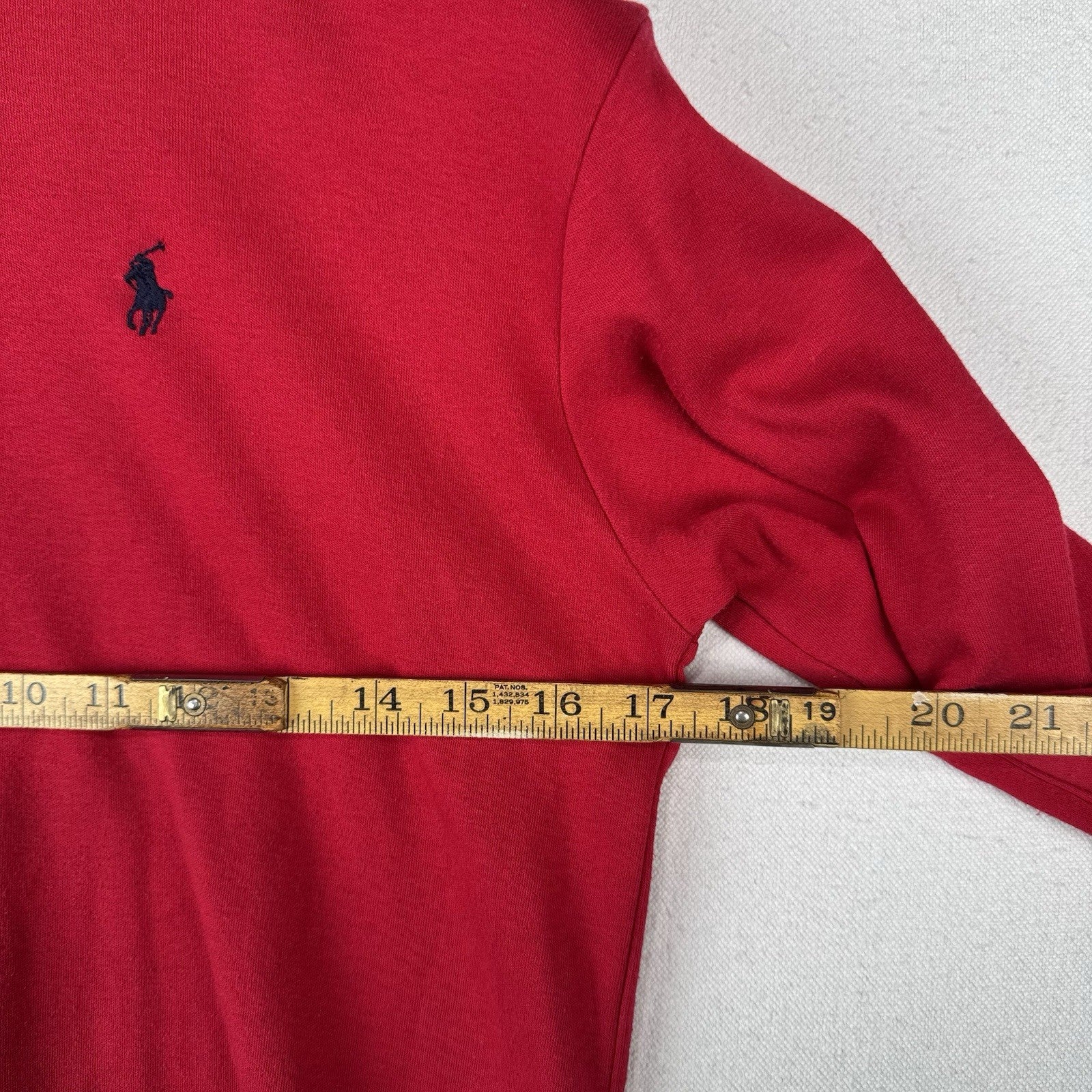 80’s Vtg Polo Ralph Lauren Mens L Red Turtleneck Sleeve Stripe *Green Label