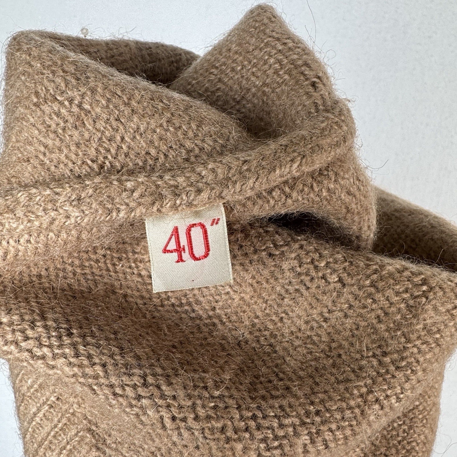 Vtg Hardy Amies For Byford England 100% Camel Hair V-neck Sweater Mens 40 Medium