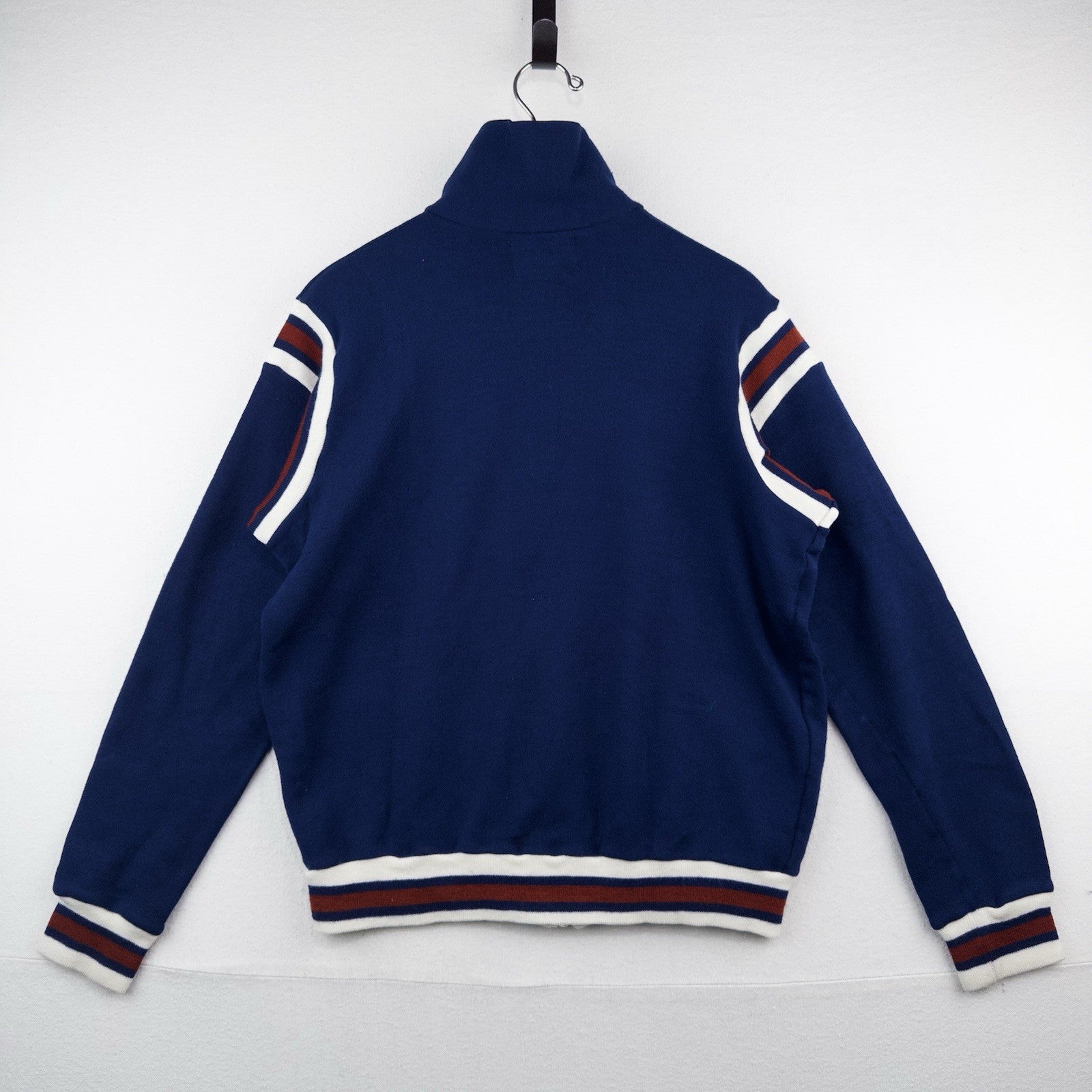 70’s Vtg Winning Ways Zip Up Track Jacket Blue Red Acrylic Men’s L