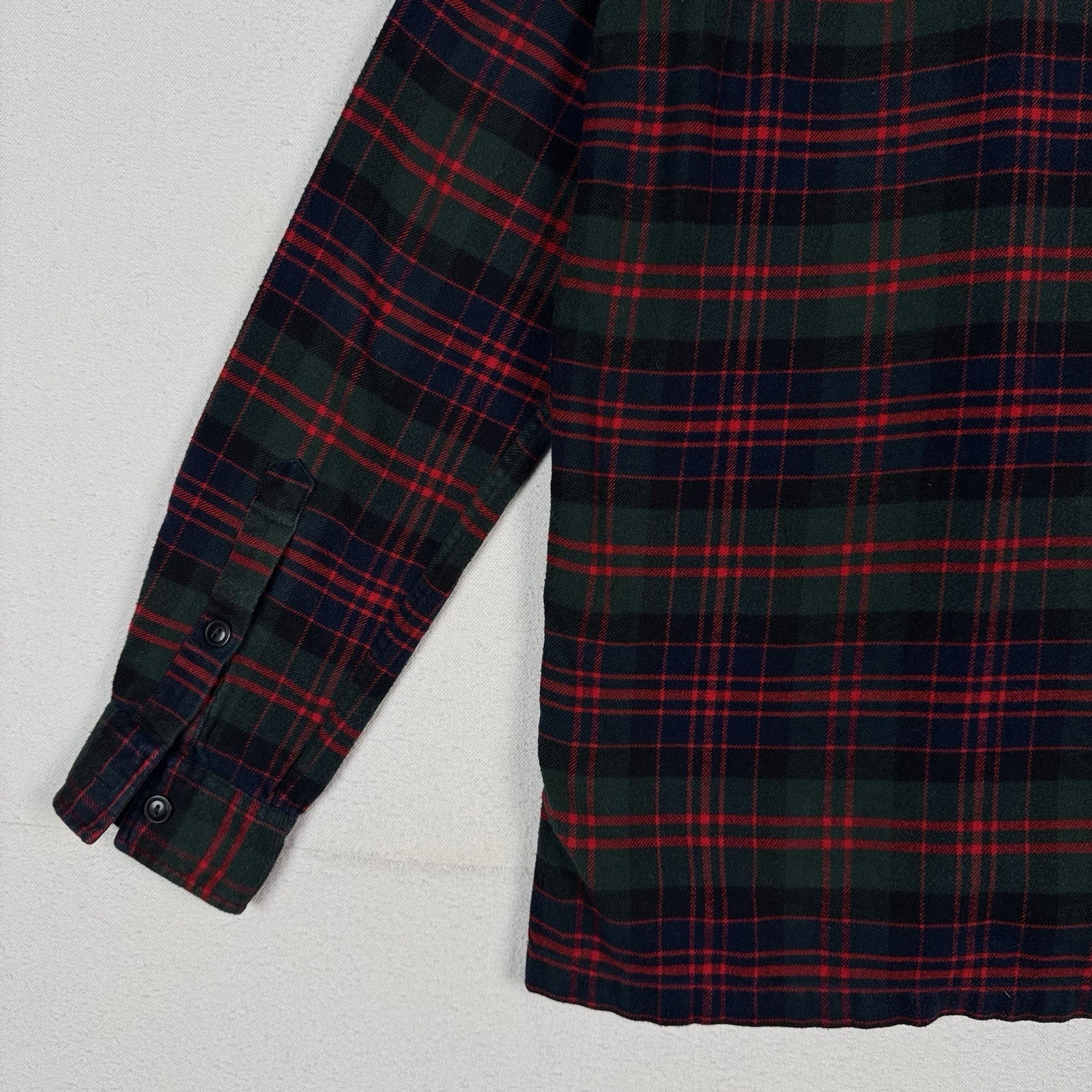 Vtg Ralph Lauren Polo Sport Tartan Plaid Flannel Ski Camp Work Shirt Mens Size M